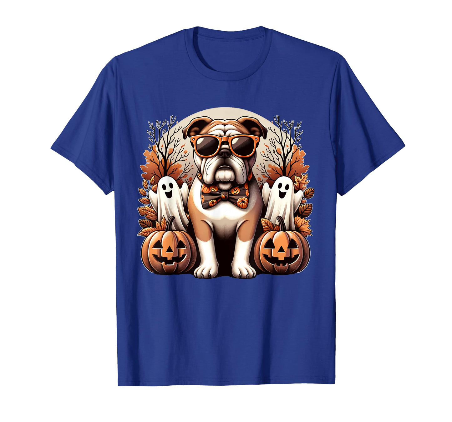 Funny Halloween Bulldog Dog Lover Spooky Season Bull Dog T-Shirt