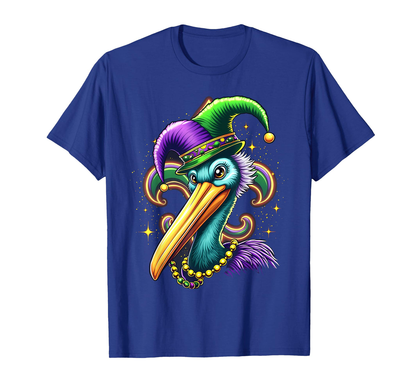 Mardi Gras Pelican Louisiana Parade Animal Lover Men Women T-Shirt