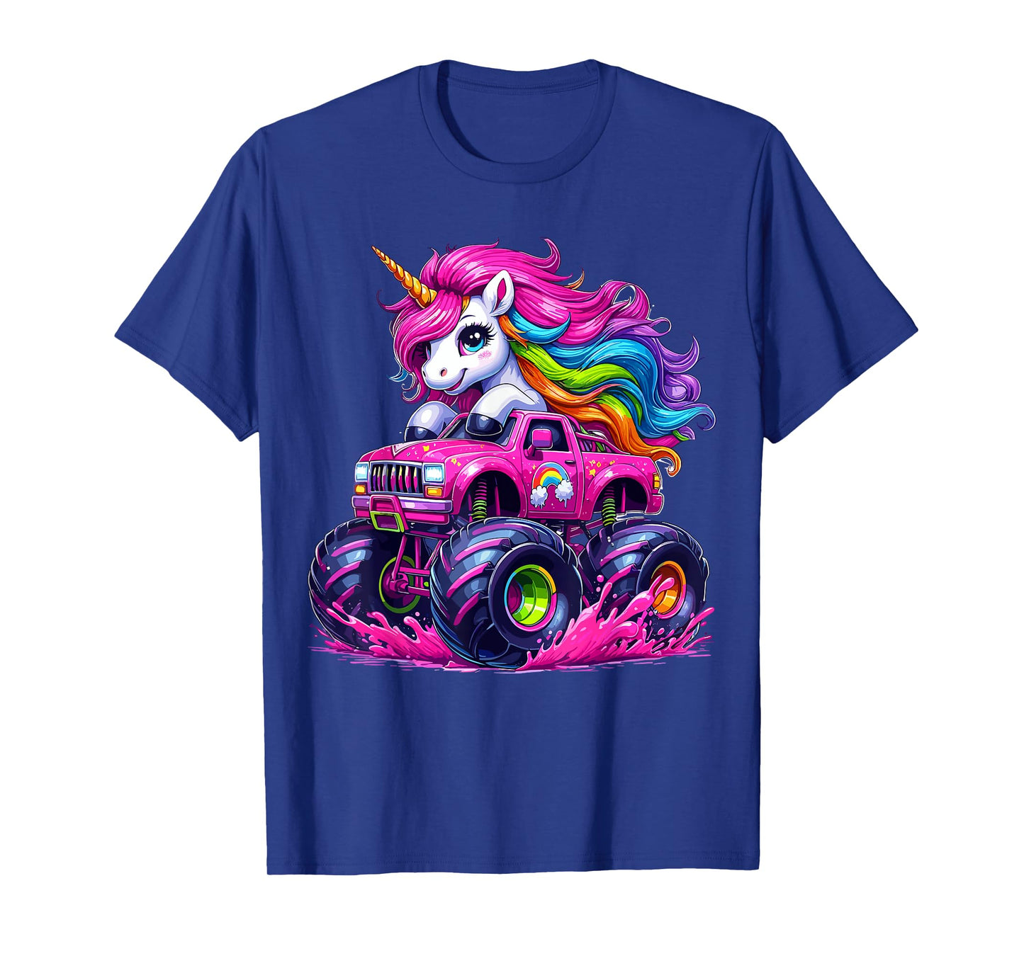 Unicorn Riding Monster Truck T-Shirt