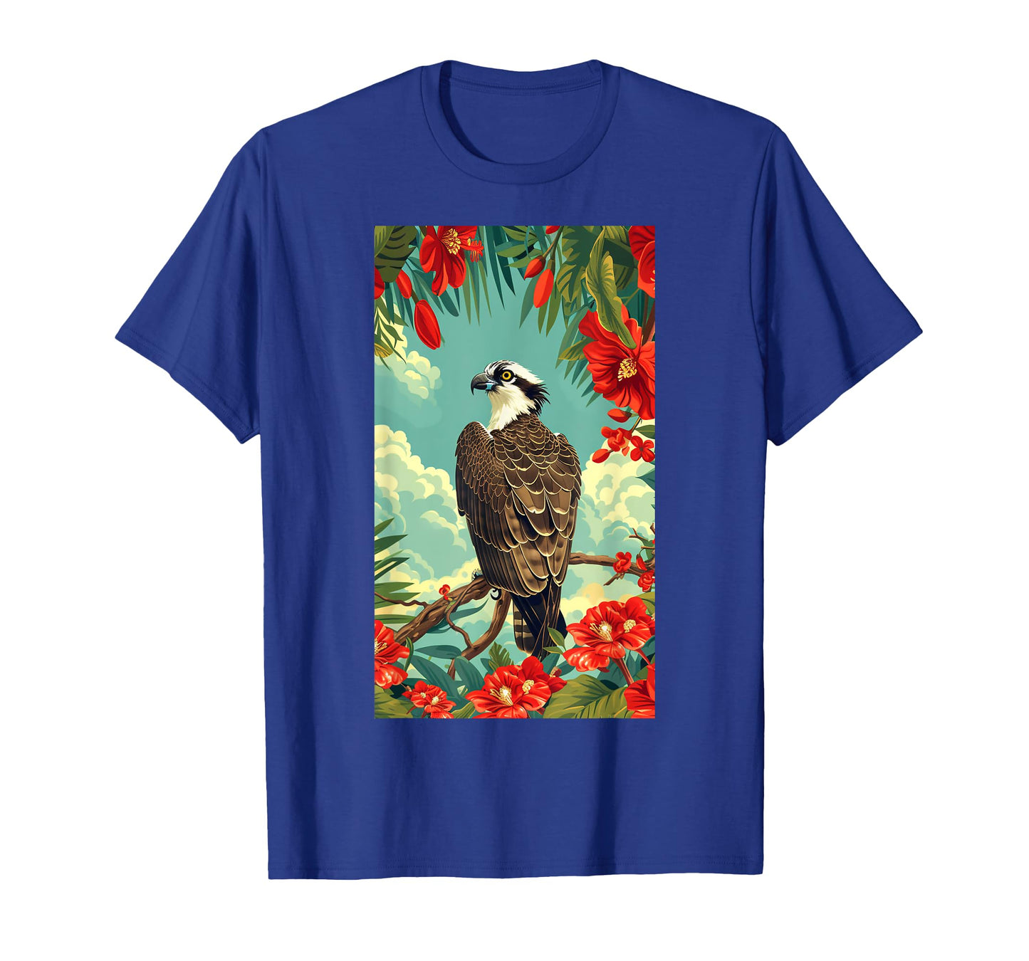 Osprey Bird Flowers Floral Women Girls Men Boys Kids T-Shirt