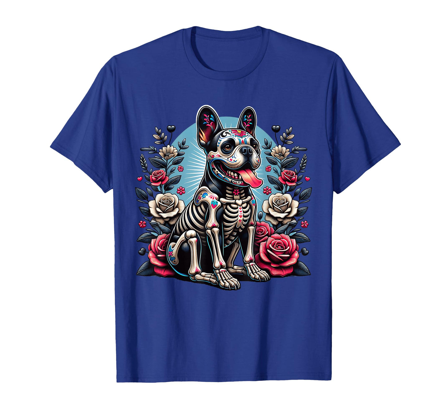 French Bulldog Dia De Los Muertos Frenchie Halloween T-Shirt
