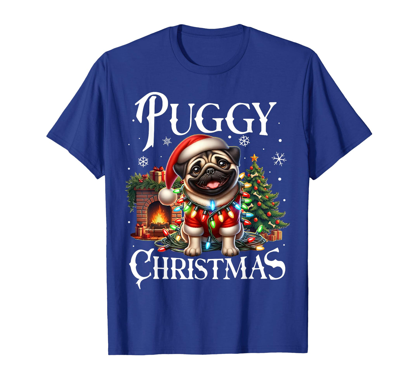 Puggy Christmas Pug Xmas Pug Santa Claus Pug T-Shirt