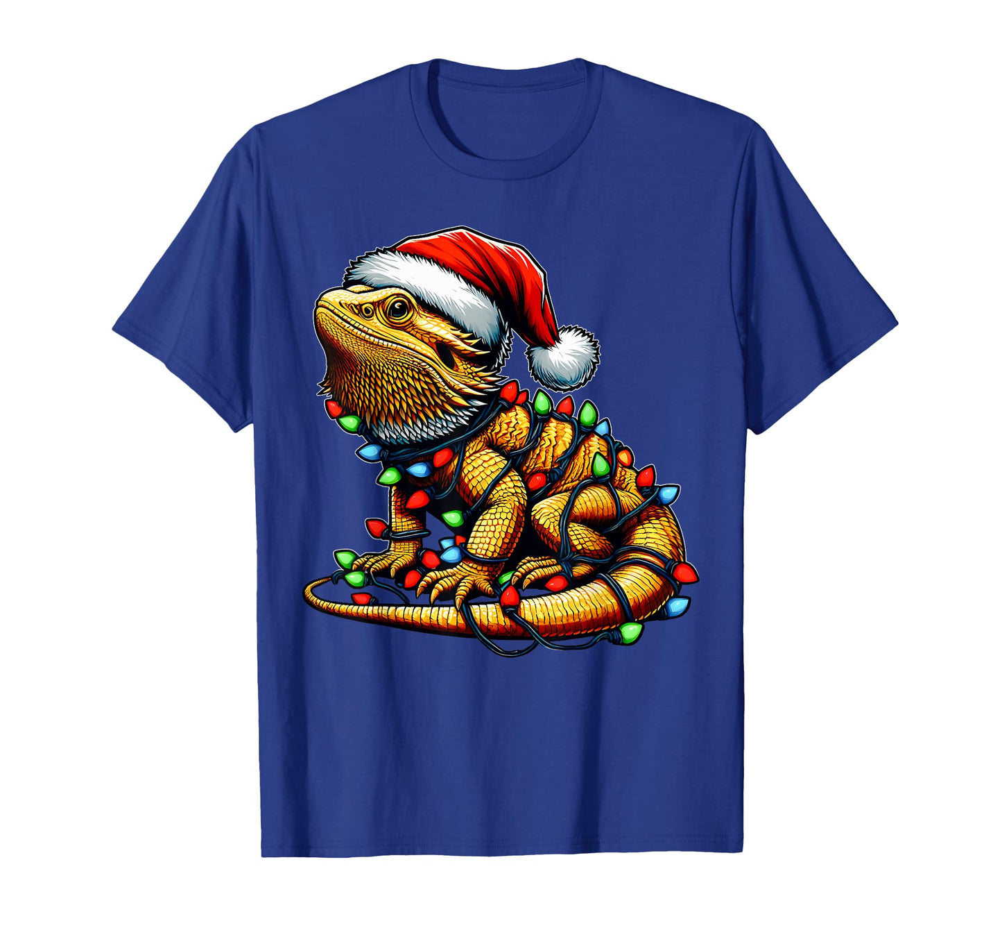 Bearded Dragon Lizard Christmas Hat Xmas T-Shirt