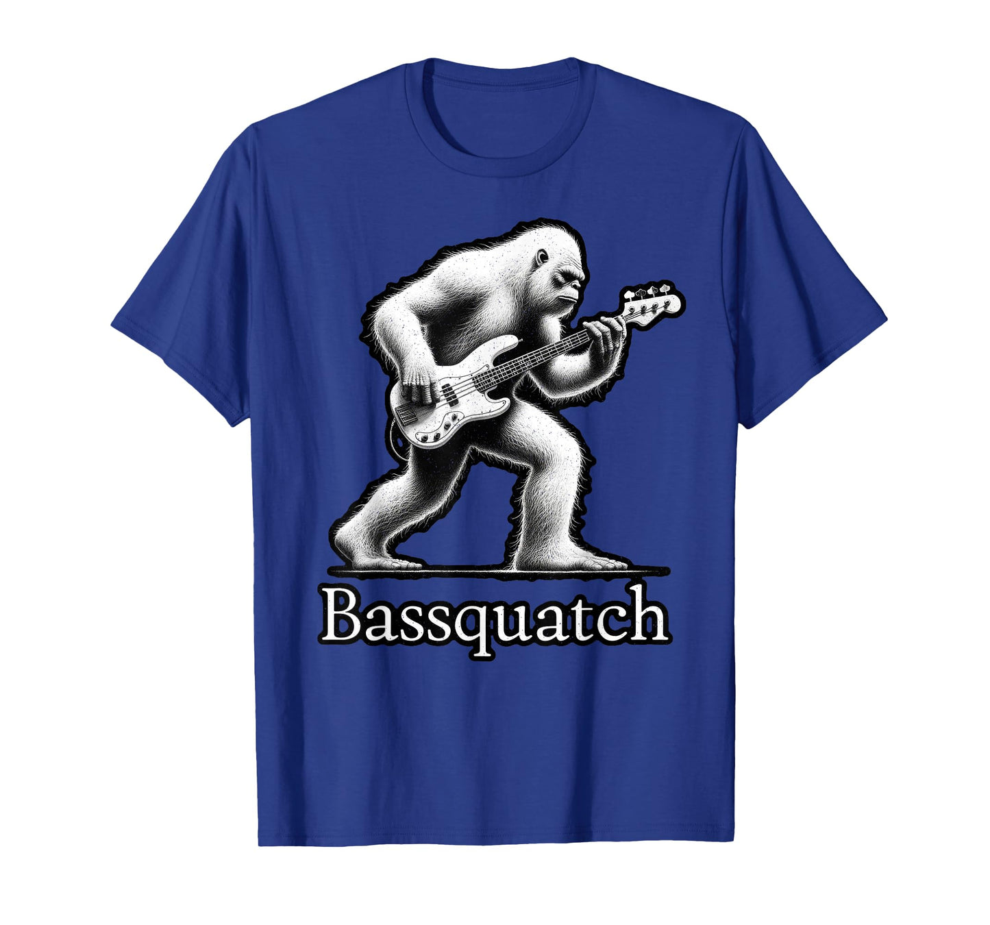 Bassquatch Bigfoot Playing Bass Guitar β Funny Sasquatch T-Shirt