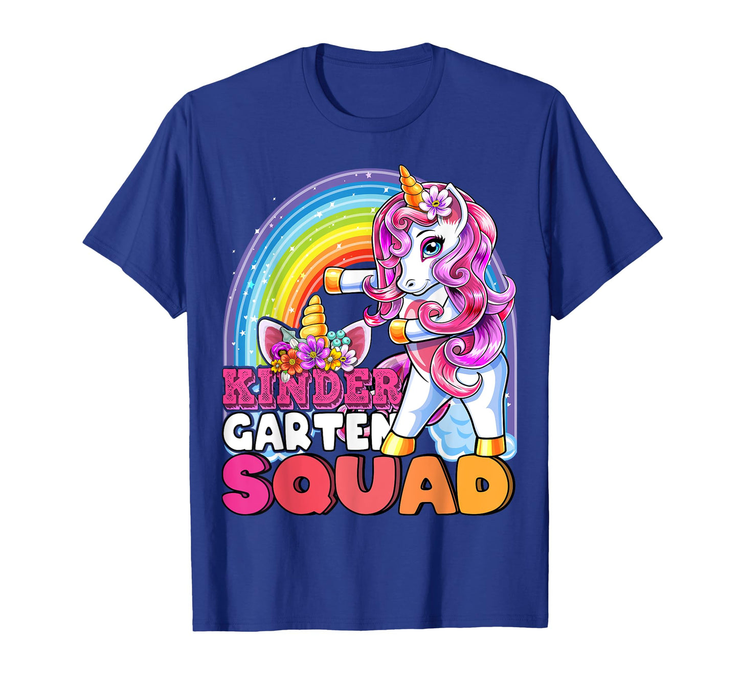 Kindergarten Squad Flossing Unicorn Back to School Shirt T-Shirt