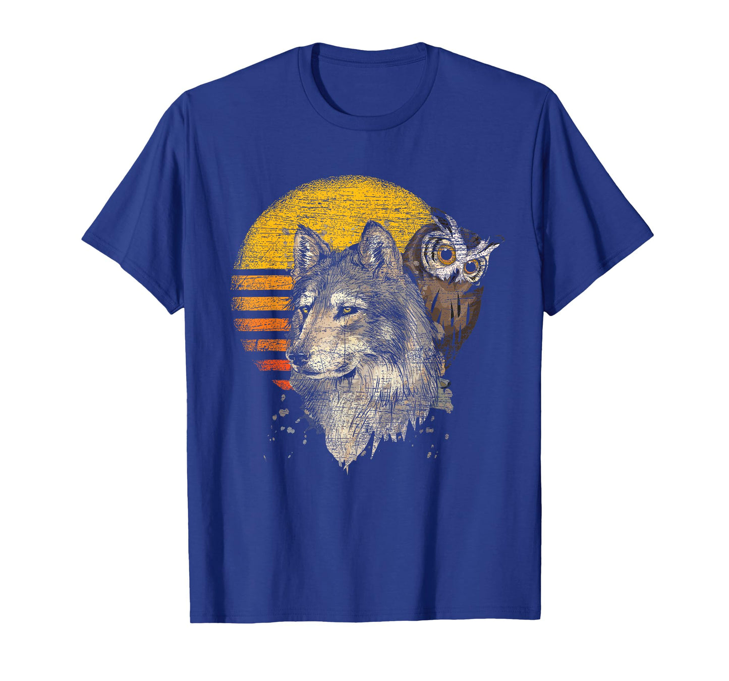 Retro Wolf Owl T-Shirt
