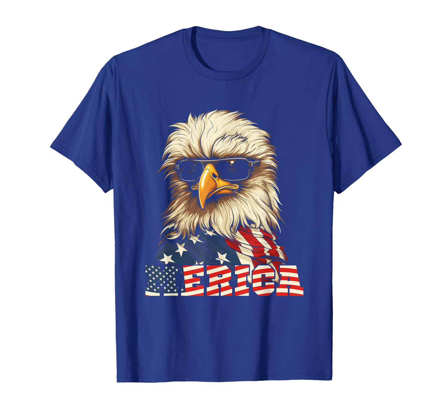Merica USA American Flag Patriotic 4th of July Bald Eagle T-Shirt