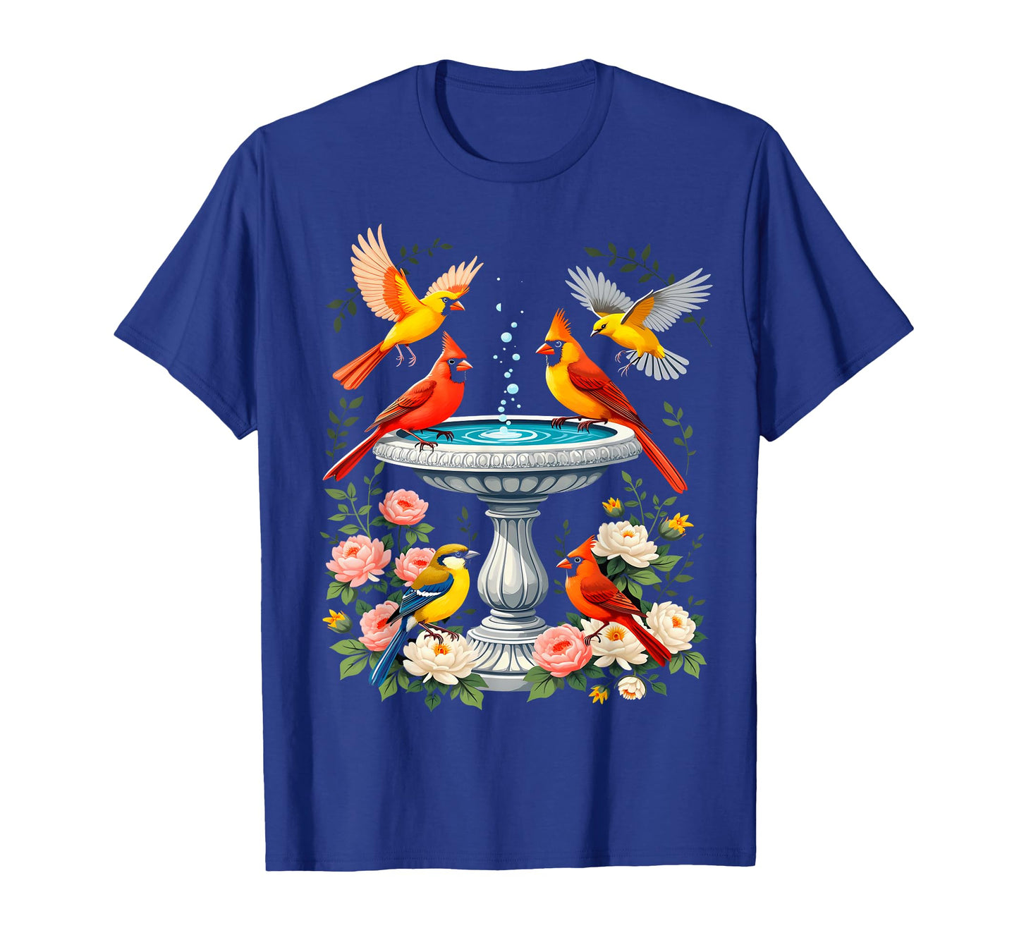 Colorful Birds Branches Nature T-Shirt