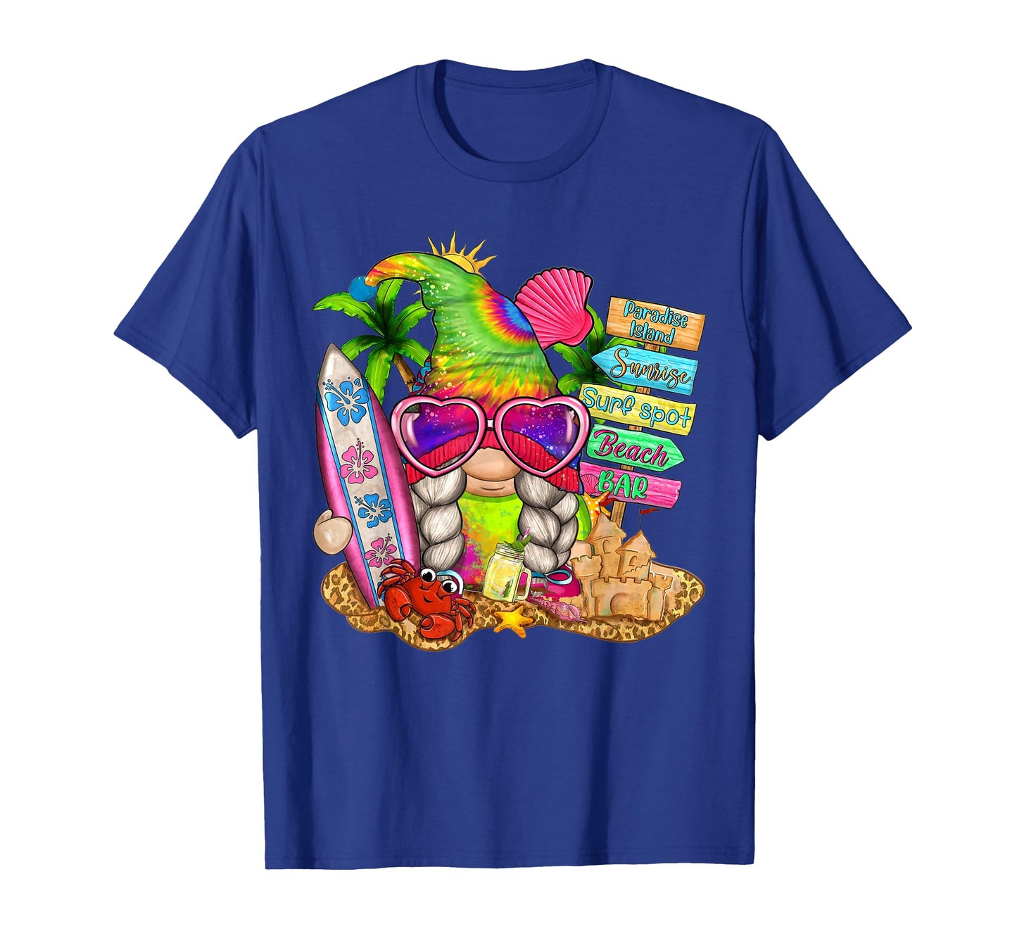 Summer Vibes Gnomes Beach Party Cute Gnome Hello Summer T-Shirt