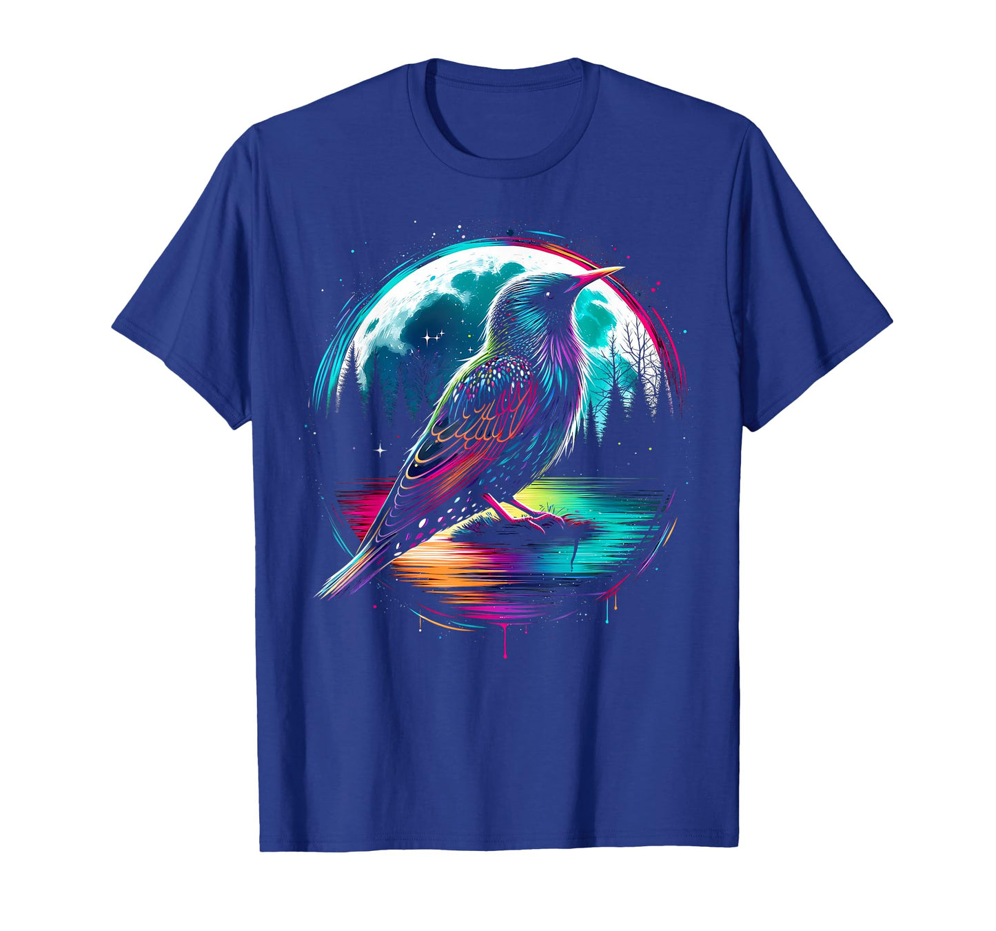 Colorful Starling Bird Spirit Animal Cool Illustration T-Shirt