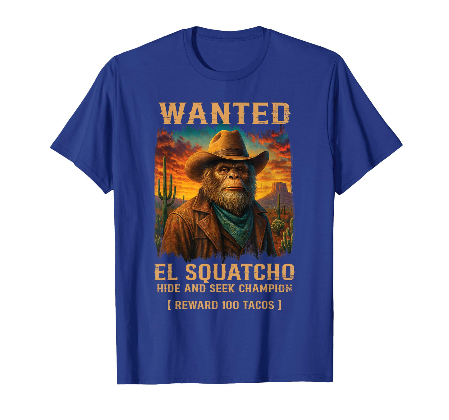 El Squatcho Hide Seek Funny Sasquatch Mexican Love Tacos T-Shirt