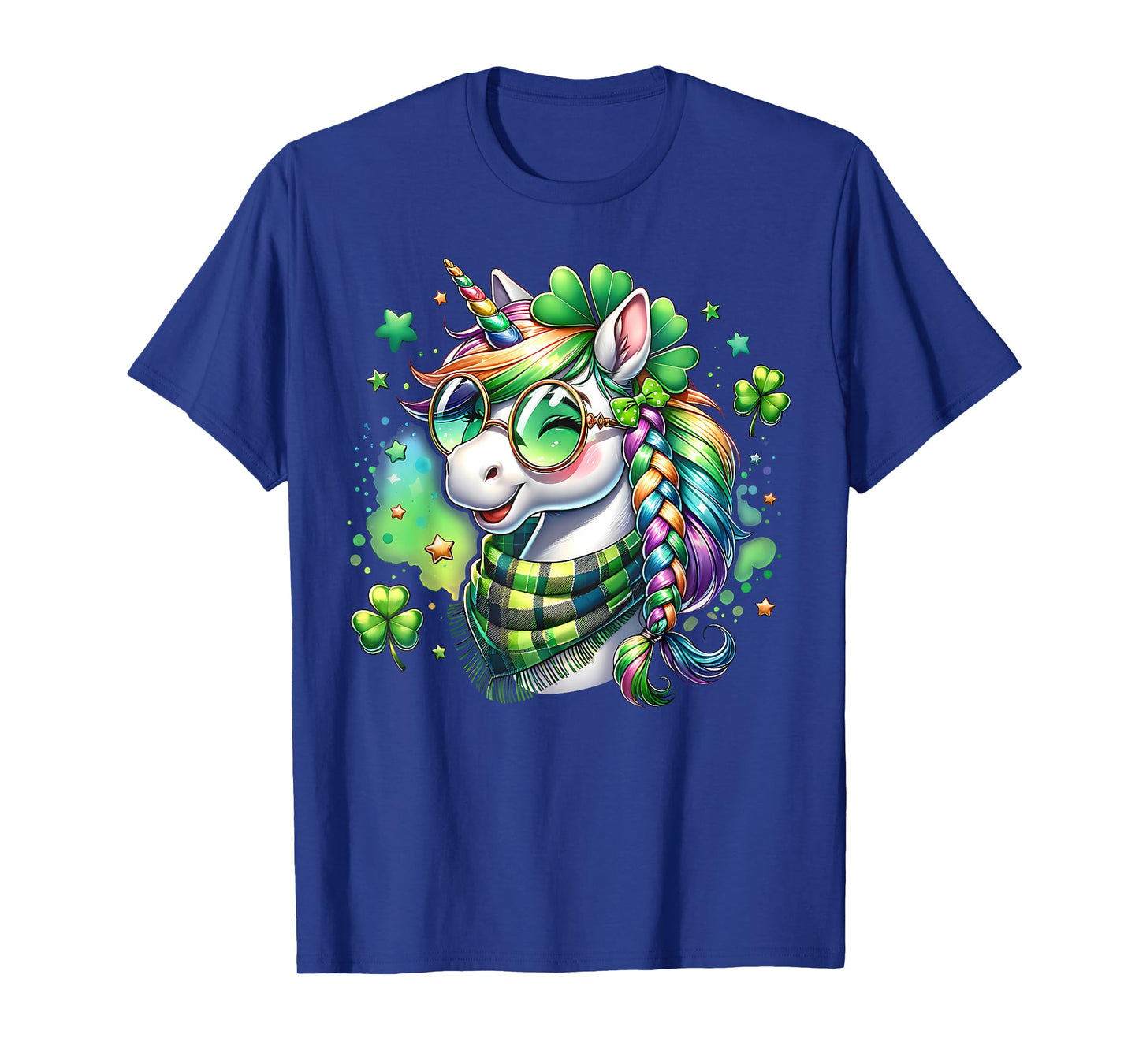 Cute Unicorn Shamrock St Patricks Day Girls Kids Lepricorn T-Shirt