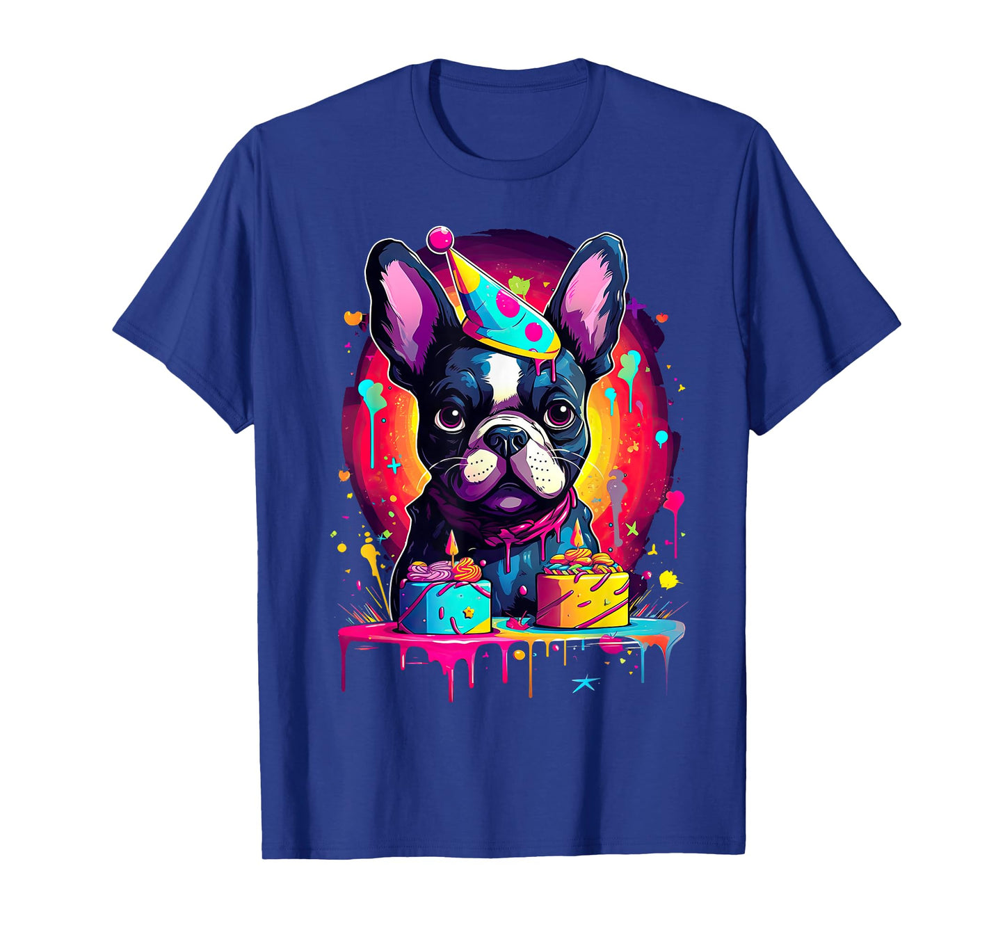 French Bulldog Dog Birthday Party Themed Mens Women T-Shirt
