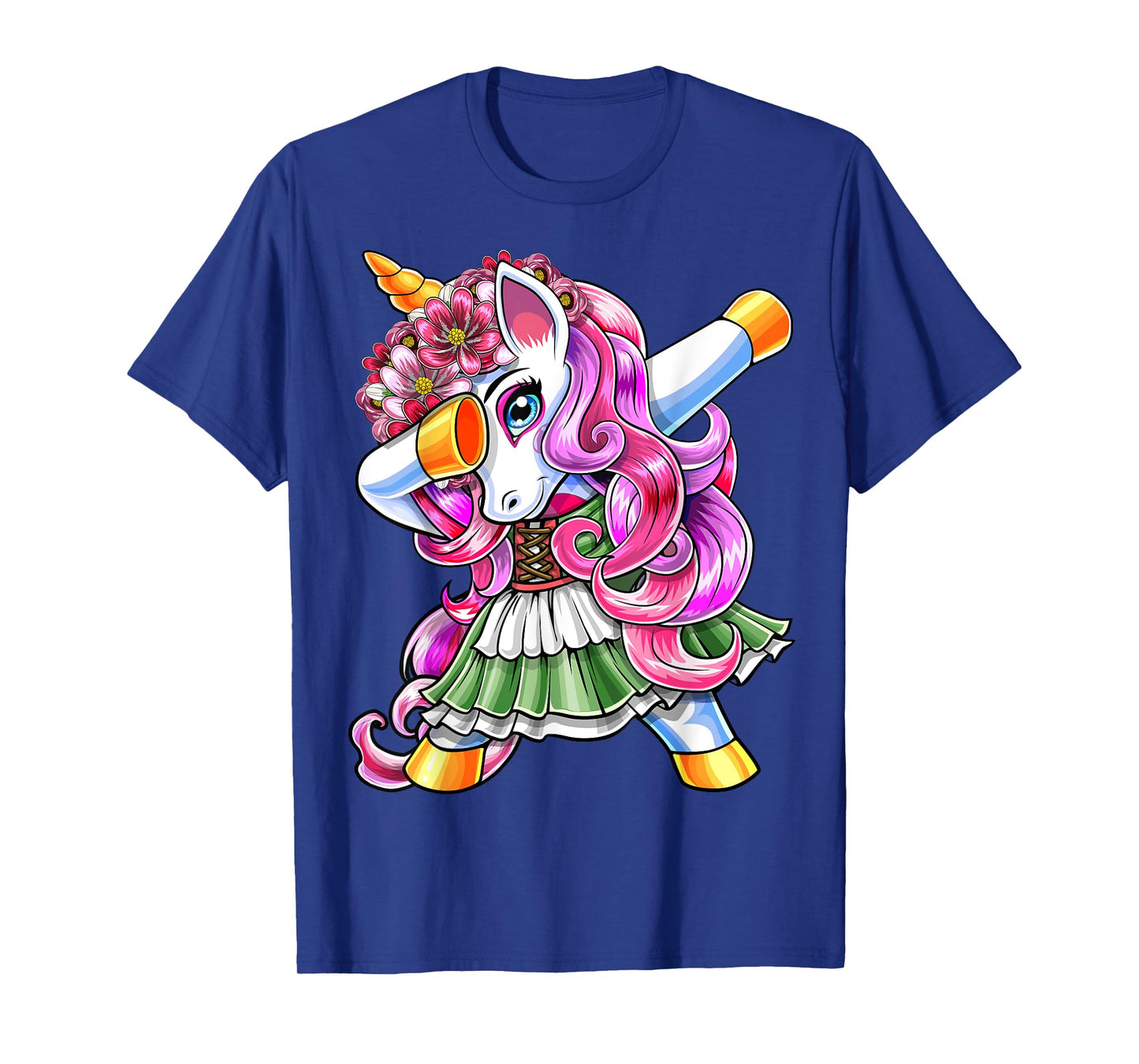Dabbing Unicorn Oktoberfest Dirndl Bavarian Costume Shirt T-Shirt