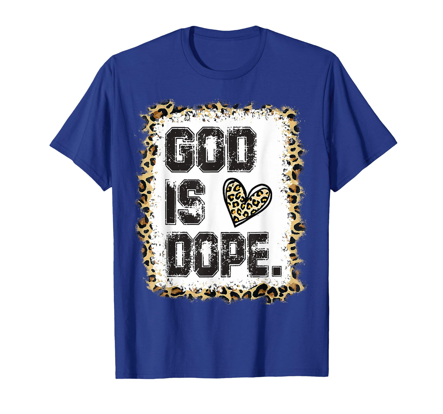 God Is Dope Leopard Pattern T-Shirt