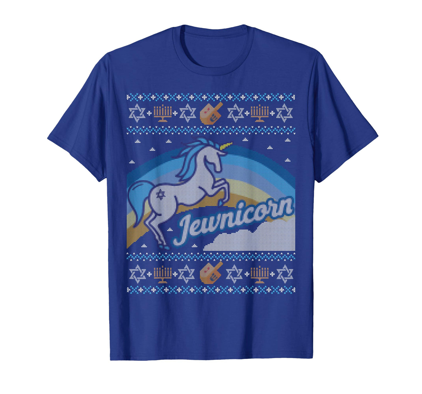 Funny Ugly Hanukkah Sweater Shirt Unicorn Jewnicorn T-Shirt