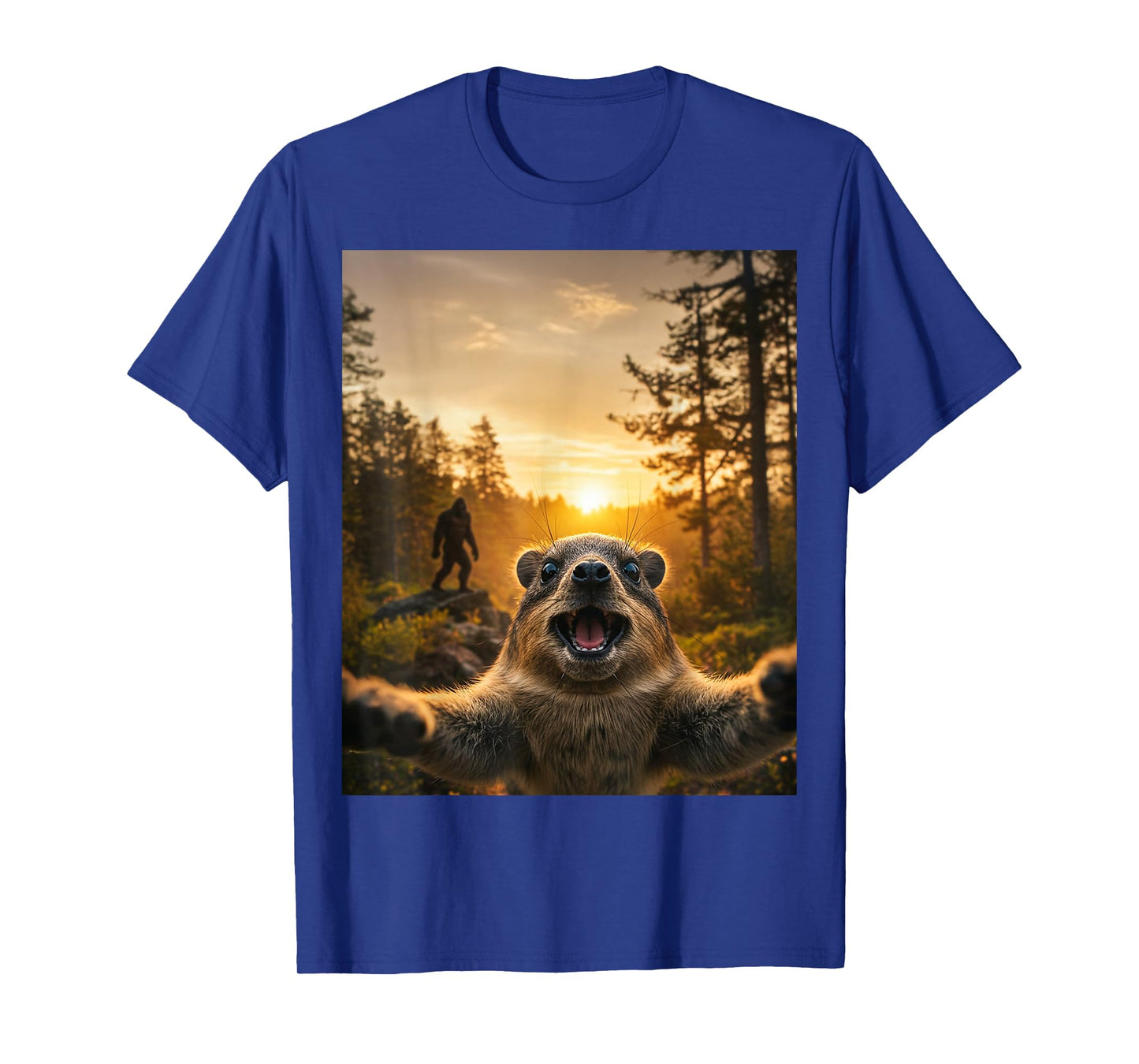 Rock Hyrax Selfie Phone Photo Funny Bigfoot Sighting Awawa T-Shirt