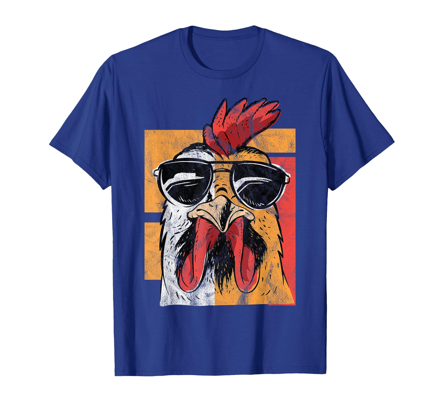 Cool Rooster Wearing Sunglasses Retro Vintage Chicken Tee T-Shirt