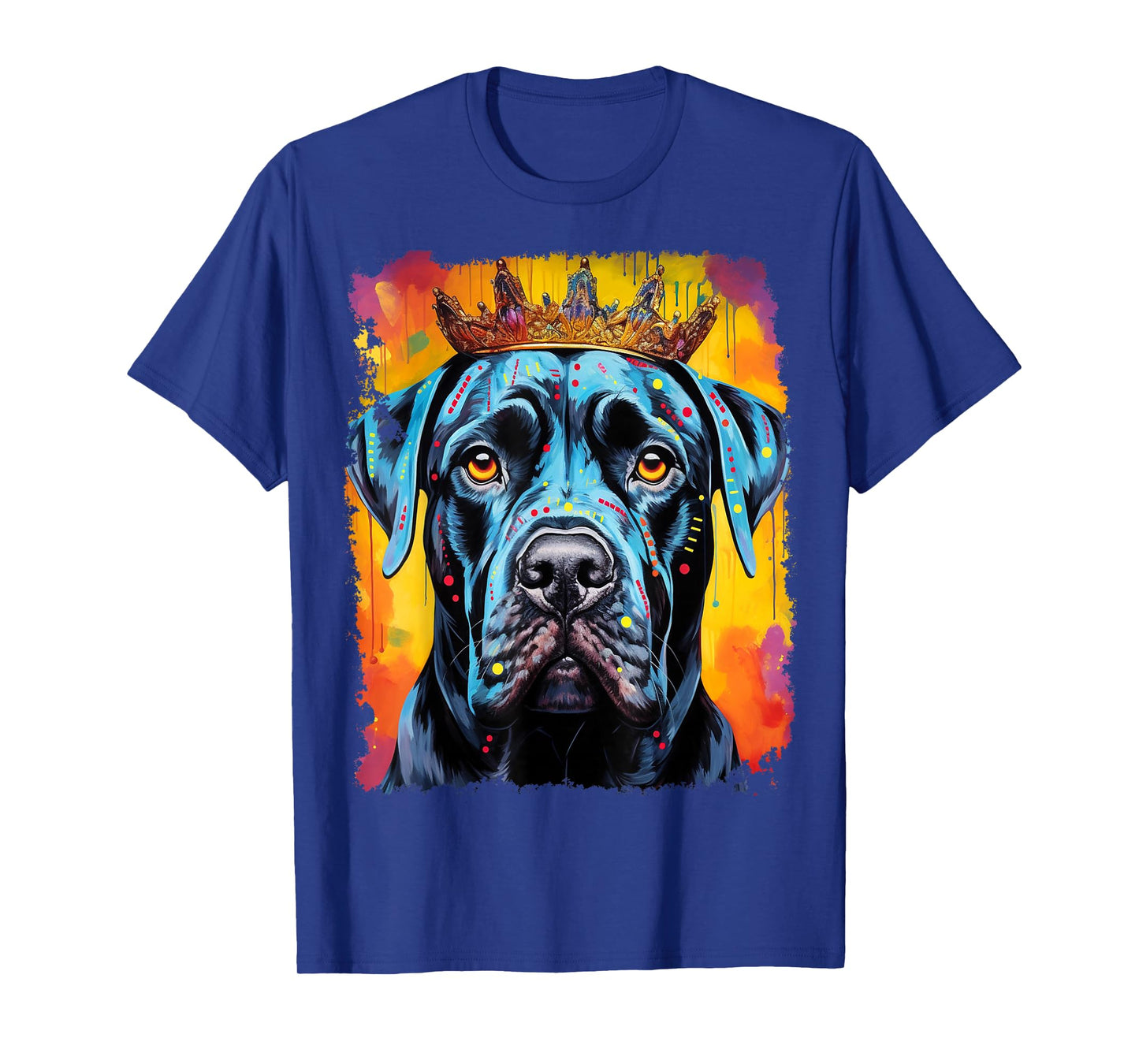 Pop Art Dog Cane Corso King Queen T-Shirt