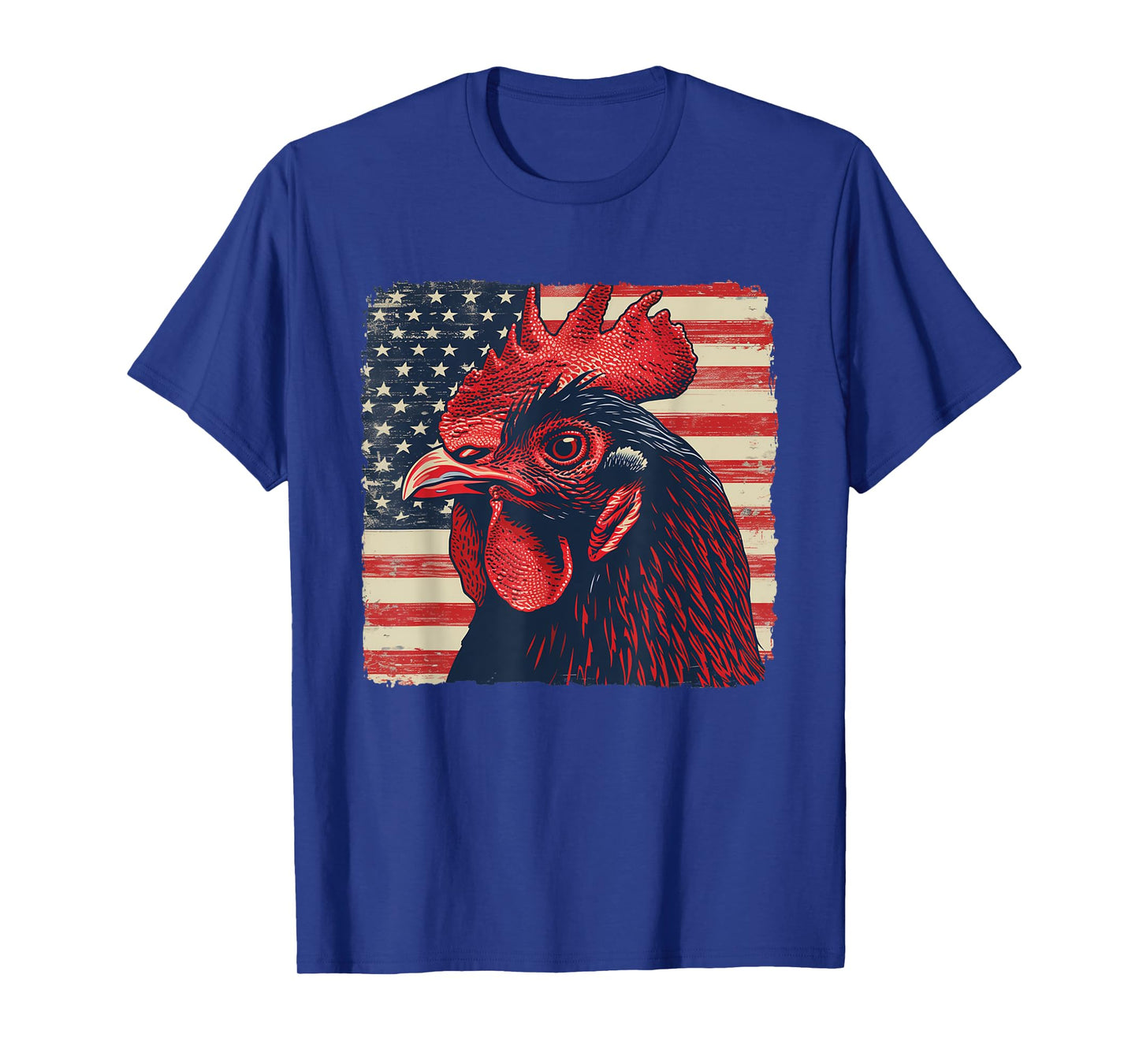 American Patriot Chicken Tee 4th of July Women Men T-Shirt
