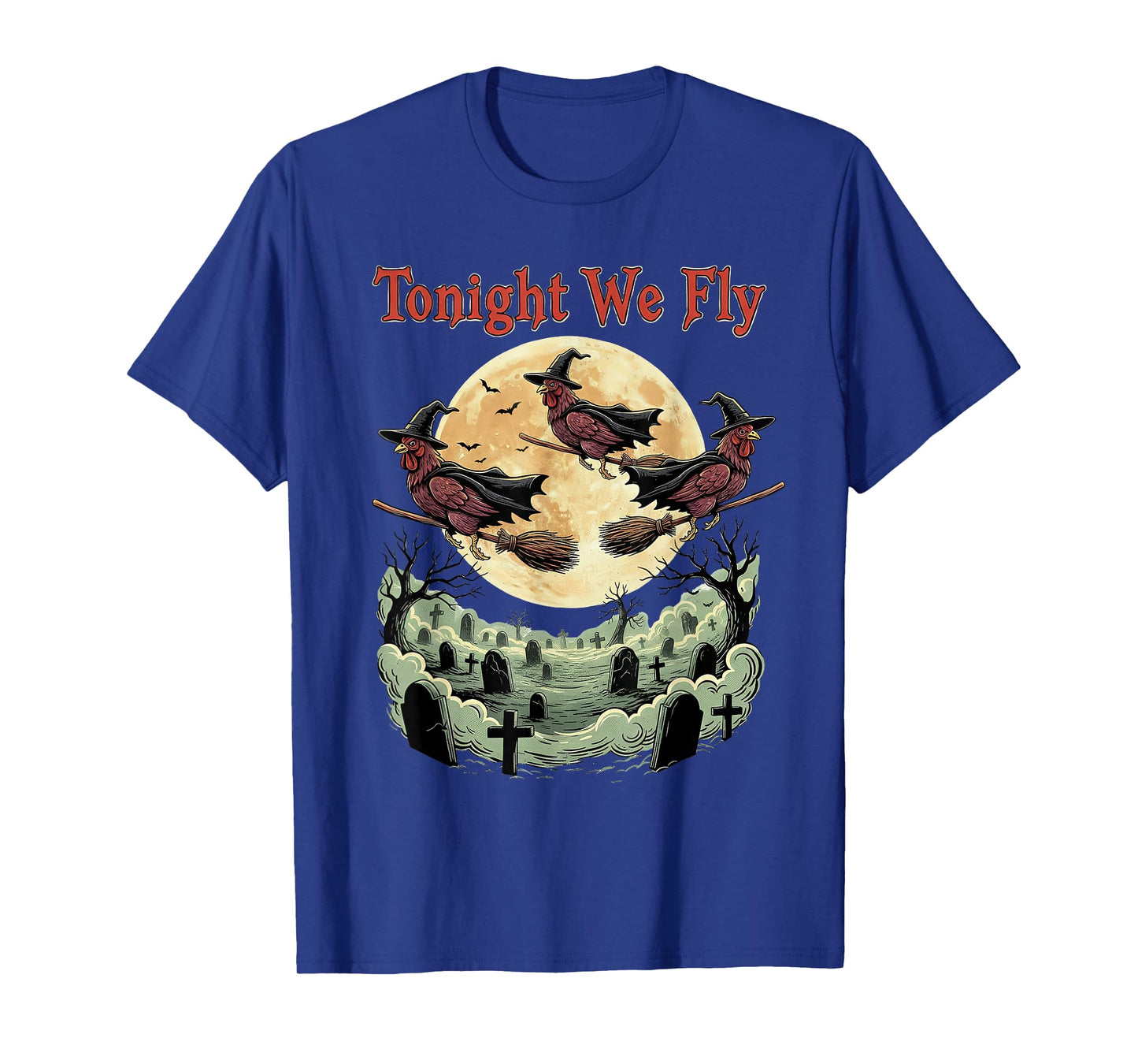 Tonight We Fly Funny Halloween Chicken Fall Farm Animals T-Shirt