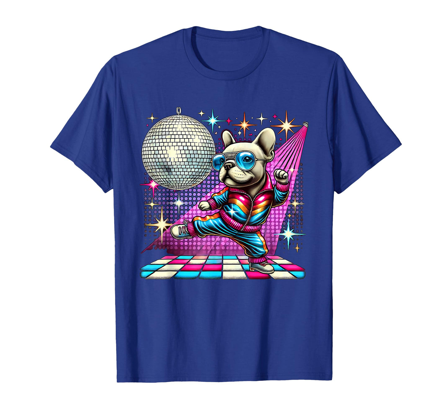 Aesthetic French Bulldog Disco T-Shirt