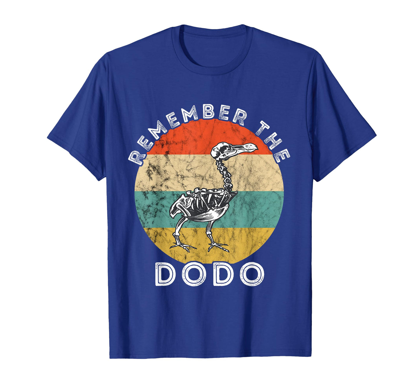 Remember The Dodo Bird Retro Vintage Sunset Skeleton T-Shirt
