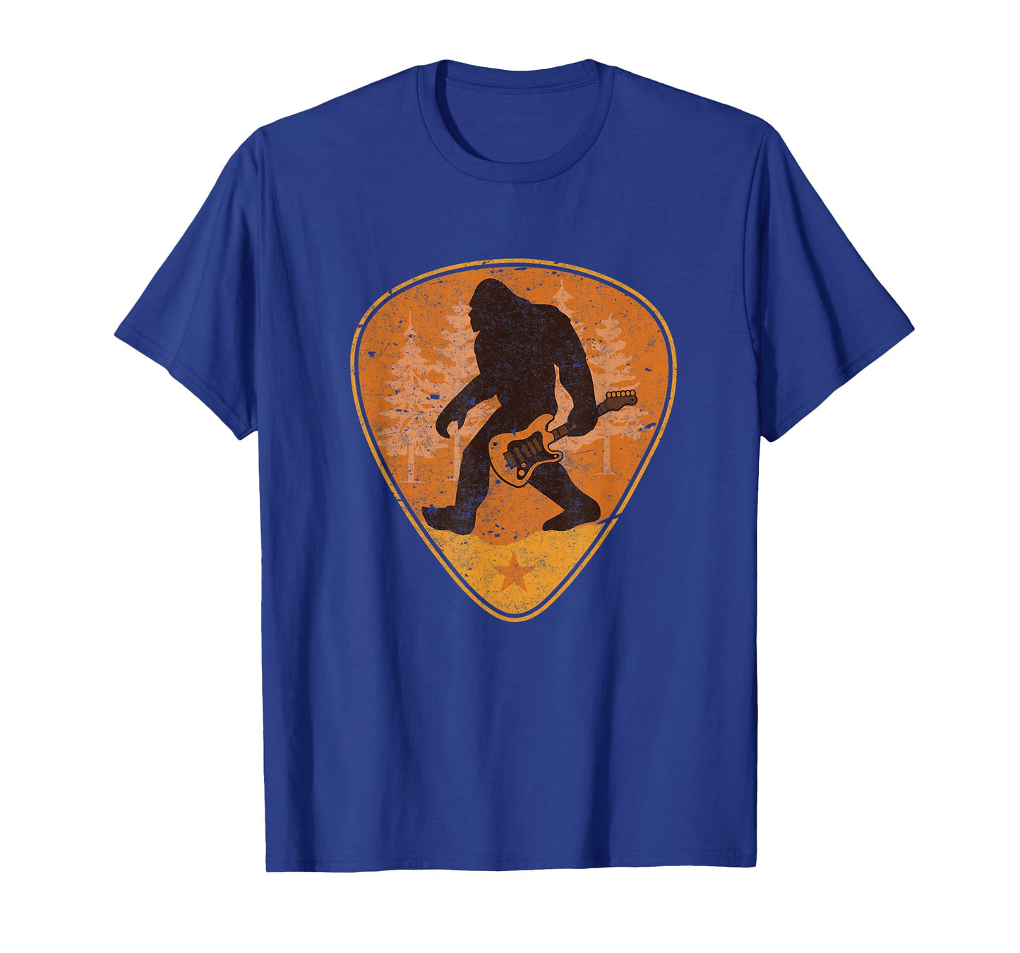 Bigfoot Guitar Sasquatch Yeti Shirt Guitarist Music Men Tee T-Shirt