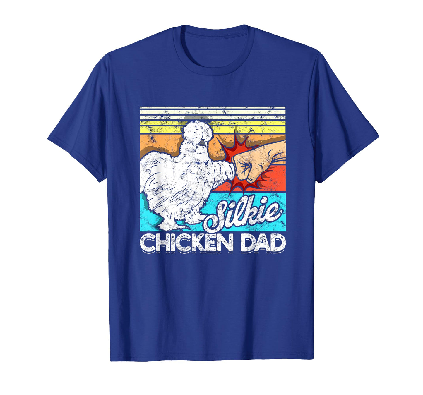 Retro Silkie Chicken Dad Farmer Silky Chickens T-Shirt