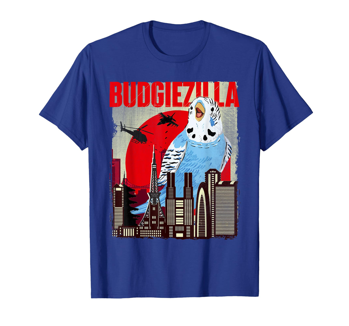 Budgiezilla - Parakeet Budgie Budgerigar Bird Lover T-Shirt