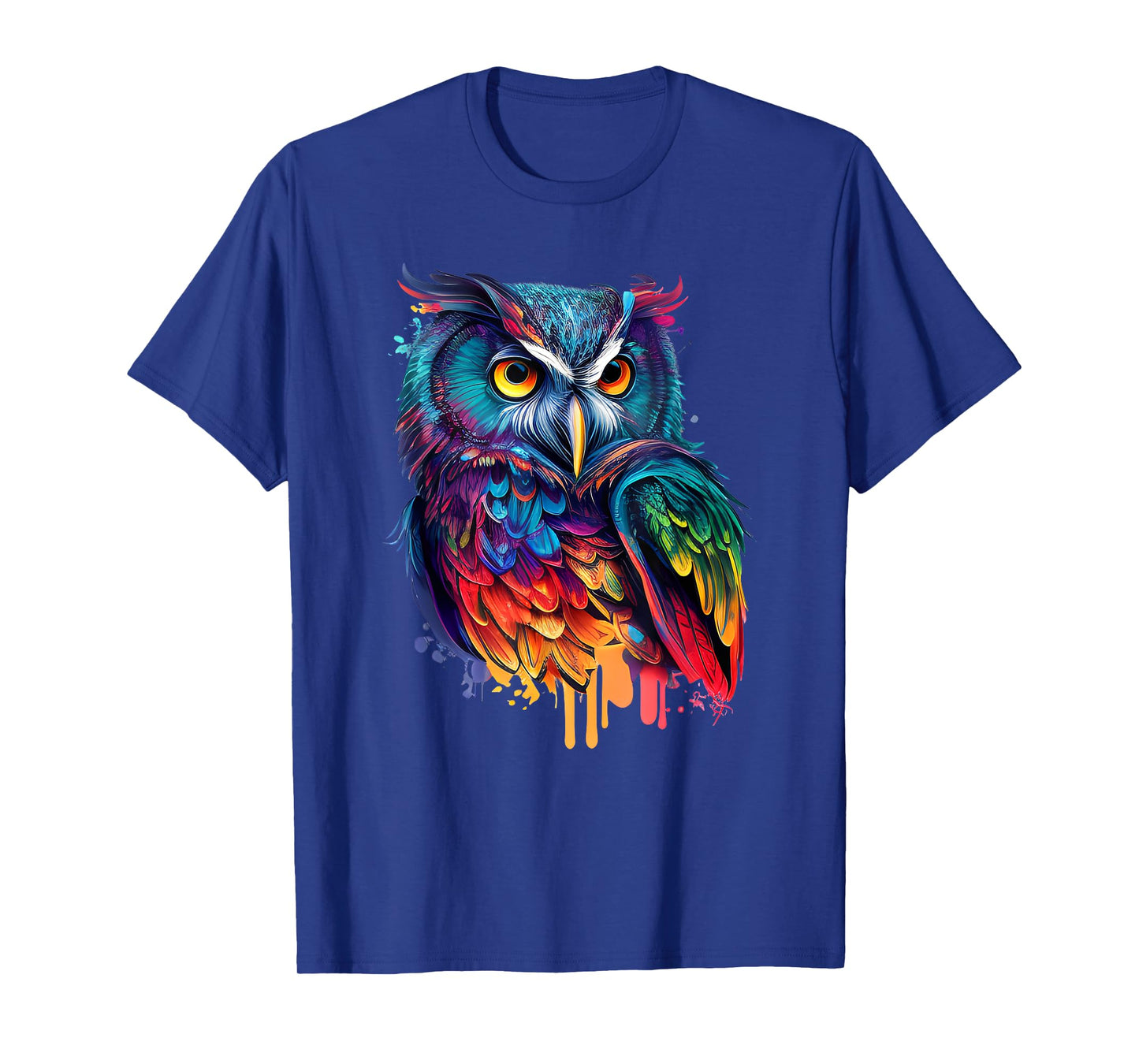 Cute Horned Owl Colorful Pop Art Bird Artwork For Owl Lovers T-Shirt