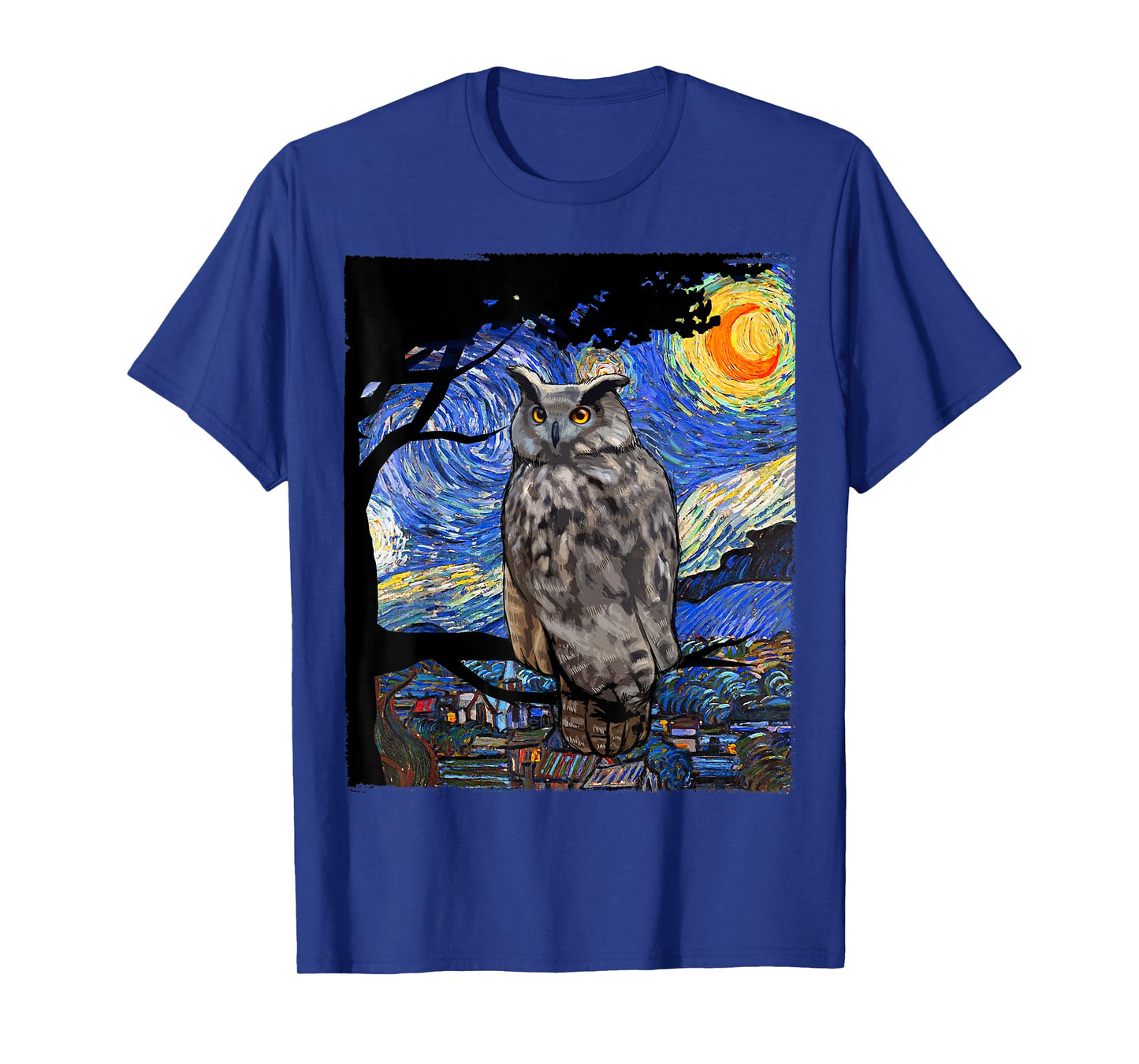 Owl Lover, Bird Lover Art, Owl Starry Night, Owl T-Shirt