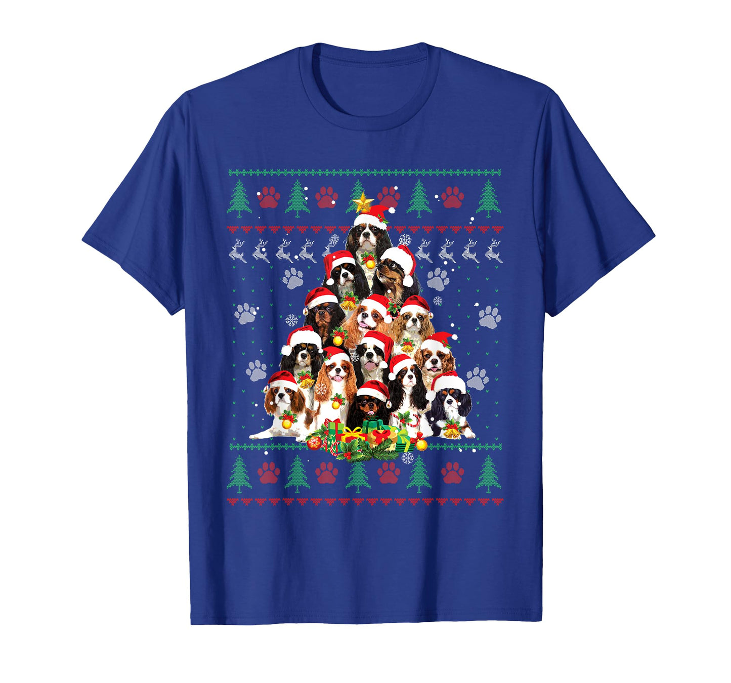Cavalier King Charles Spaniel Christmas Tree Ugly Sweater T-Shirt
