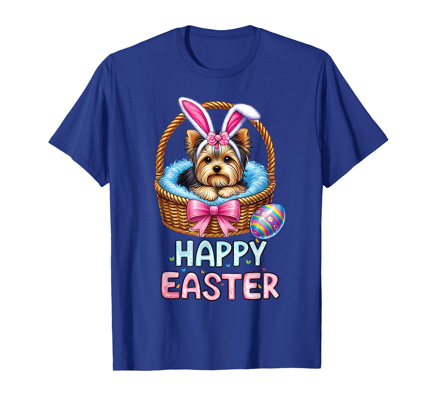 Happy Easter Yorkshire Terrier Dog Lovers Easter Bunny Women T-Shirt
