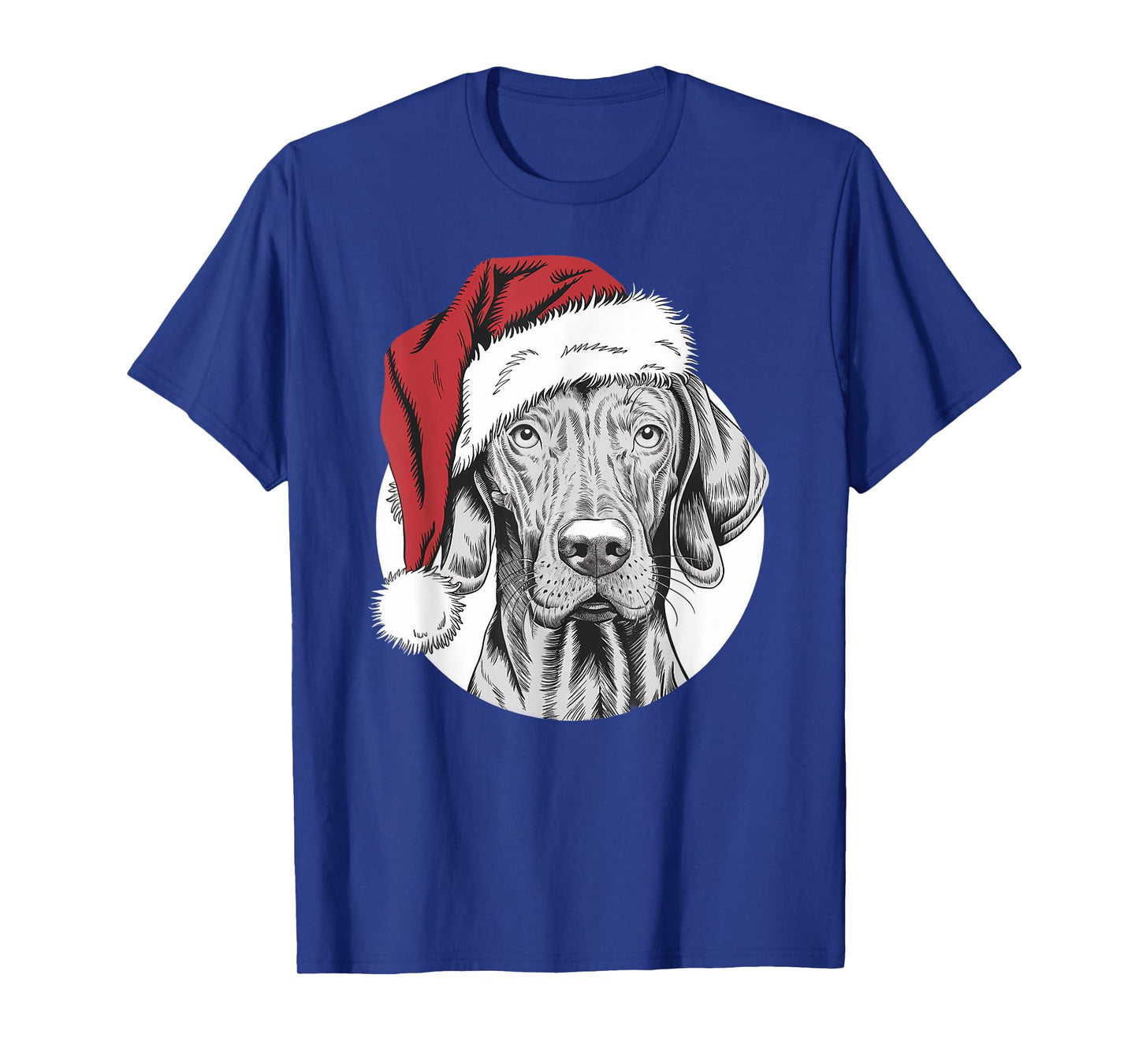 Joyful Vizsla Santa Dog on Vizsla Christmas Men Women Kids T-Shirt