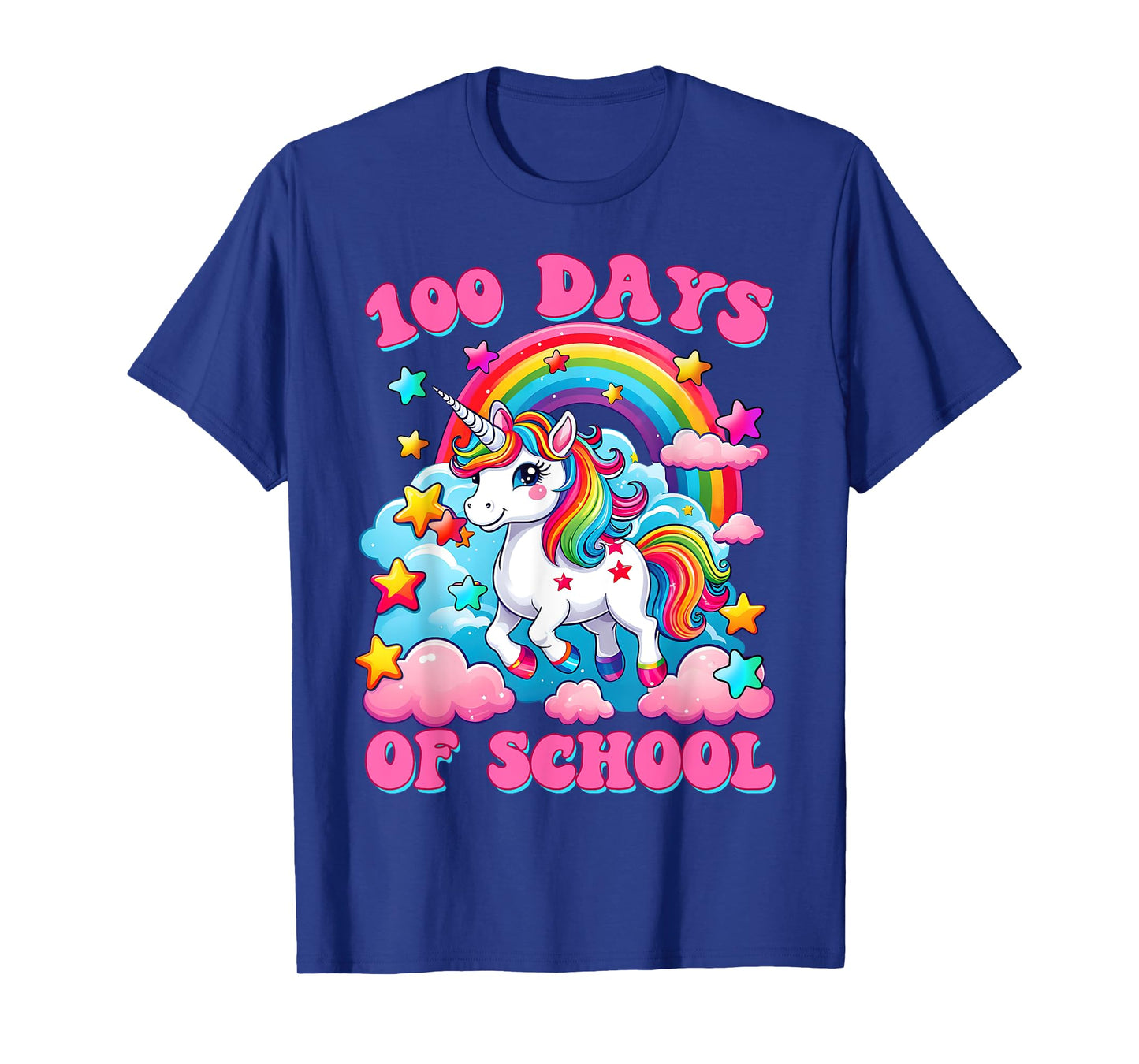 100 Days of School Unicorn Girls Cute 100th Day of School T-Shirt