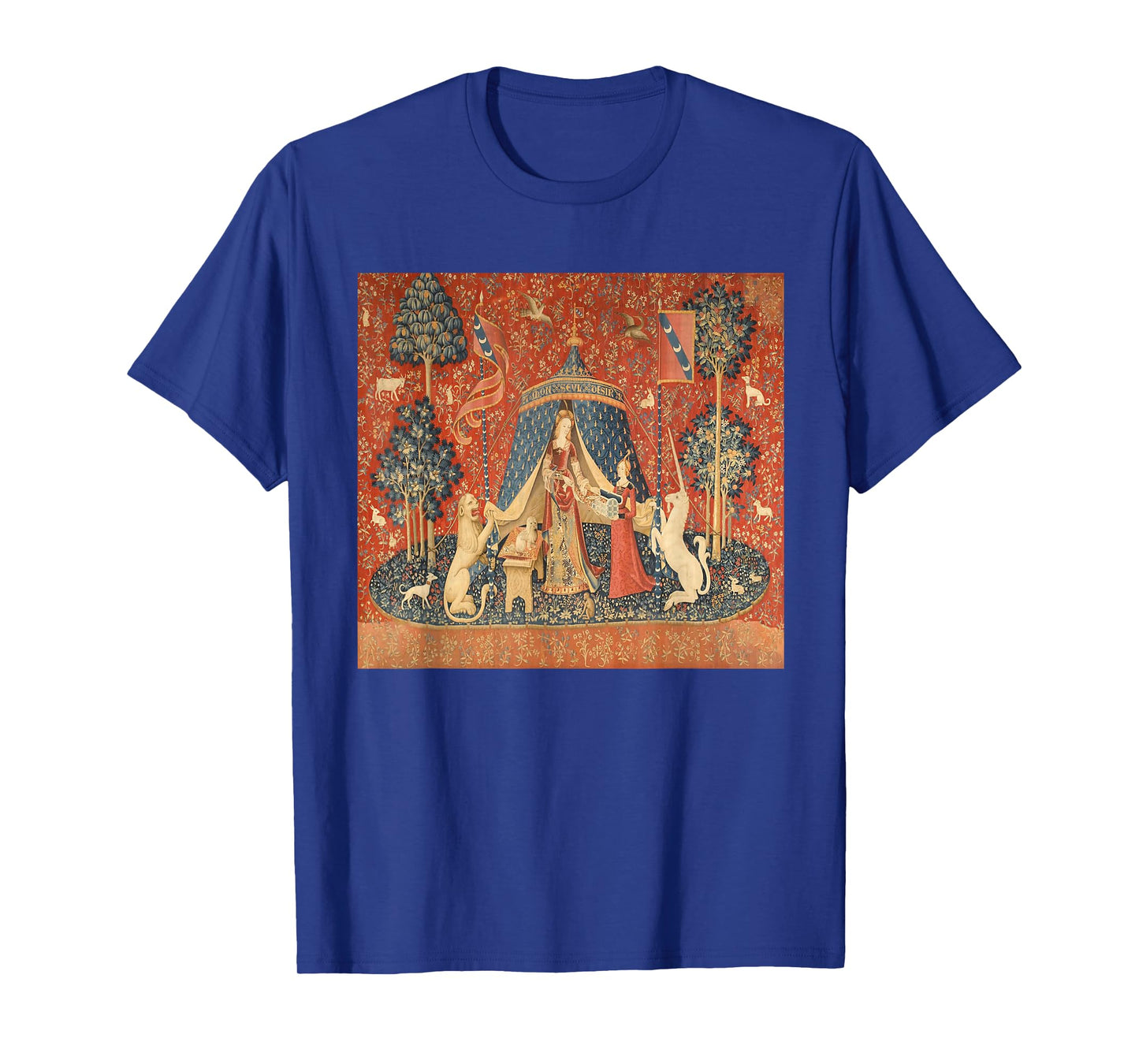 Lady And The Unicorn Tapestry T-Shirt