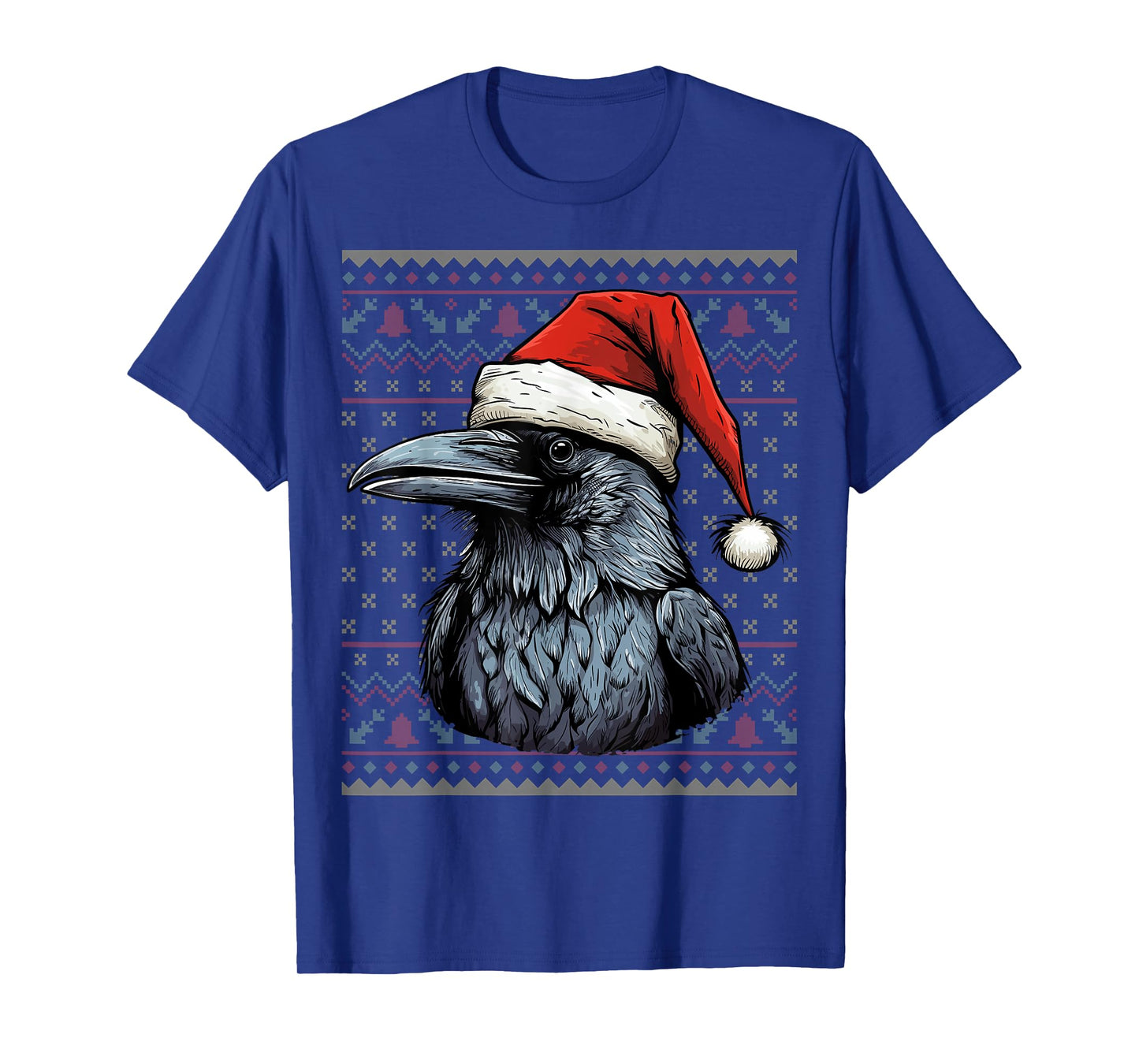 Crow Lover Santa Hat Xmas Holiday Ugly Crow Christmas T-Shirt