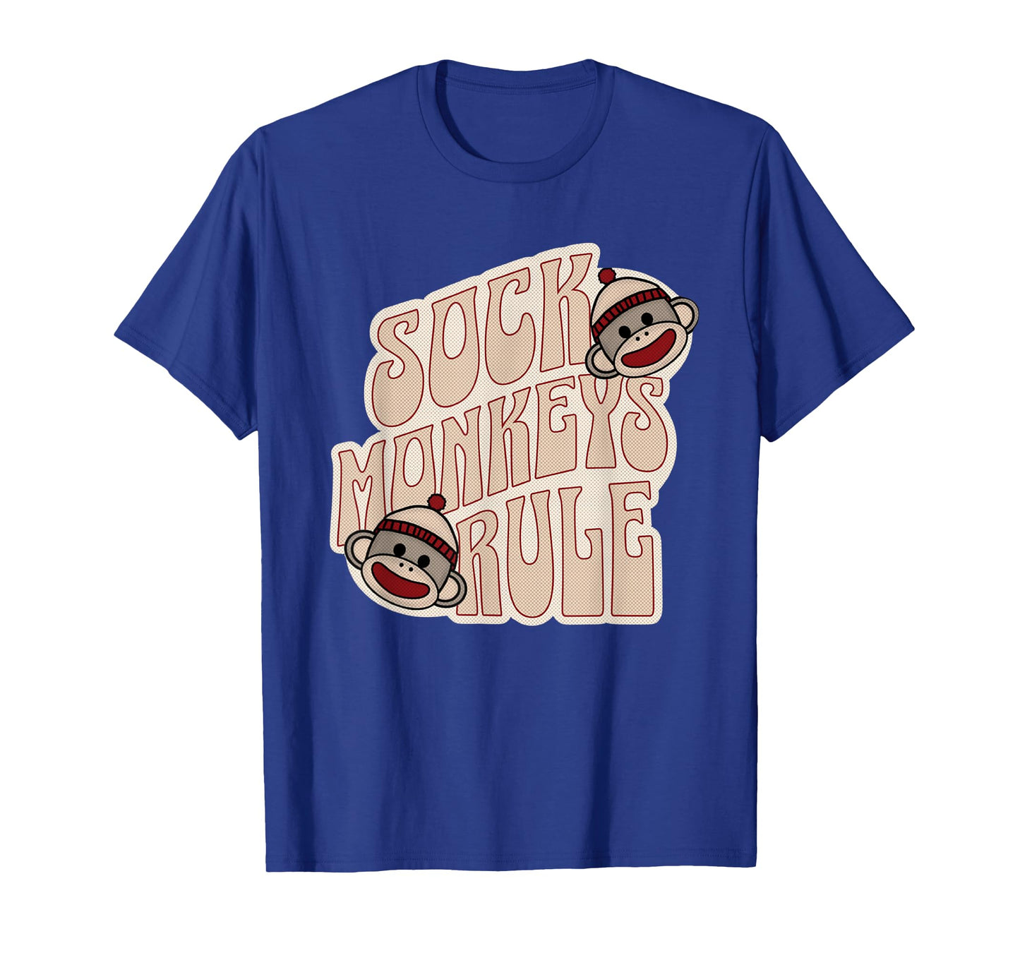 Sock Monkeys Rule Groovy Logo Vintage Sock Monkeys T-Shirt