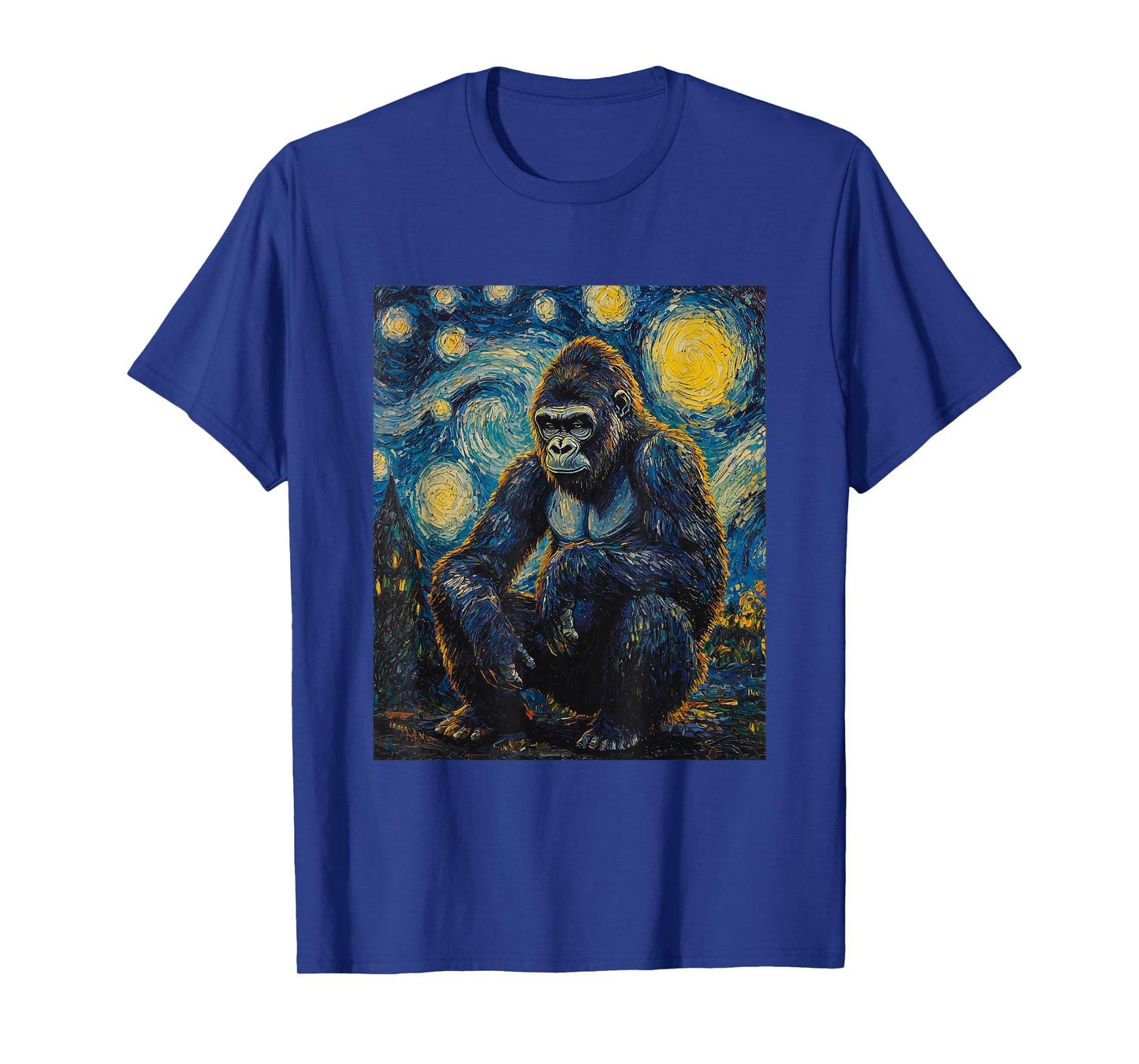 Gorilla Monkey - Van Gogh Style - Starry Night Graphic T-Shirt