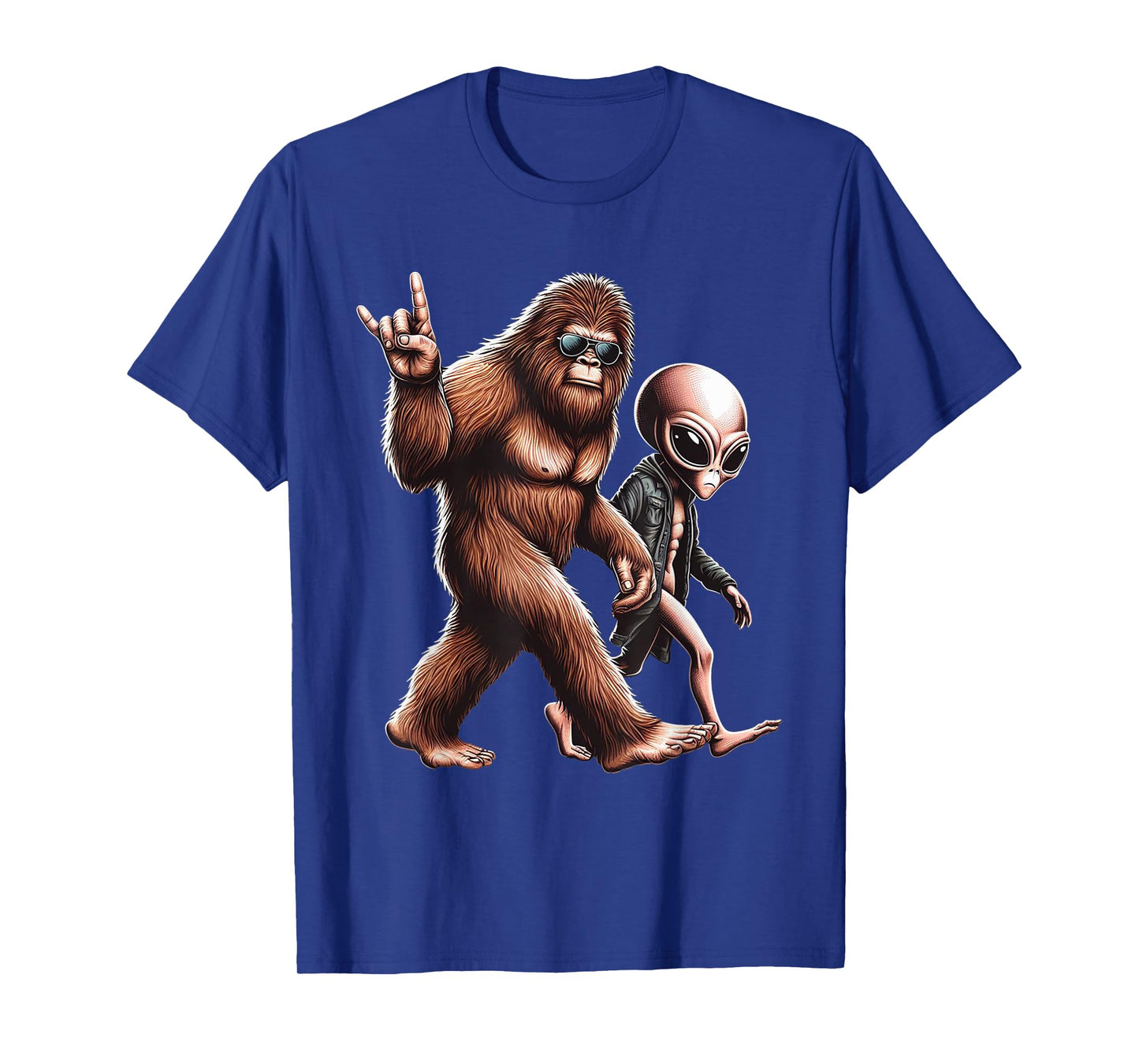 Bigfoot Sasquatch Rock And Roll Dads Funny BigFoot Aliens T-Shirt