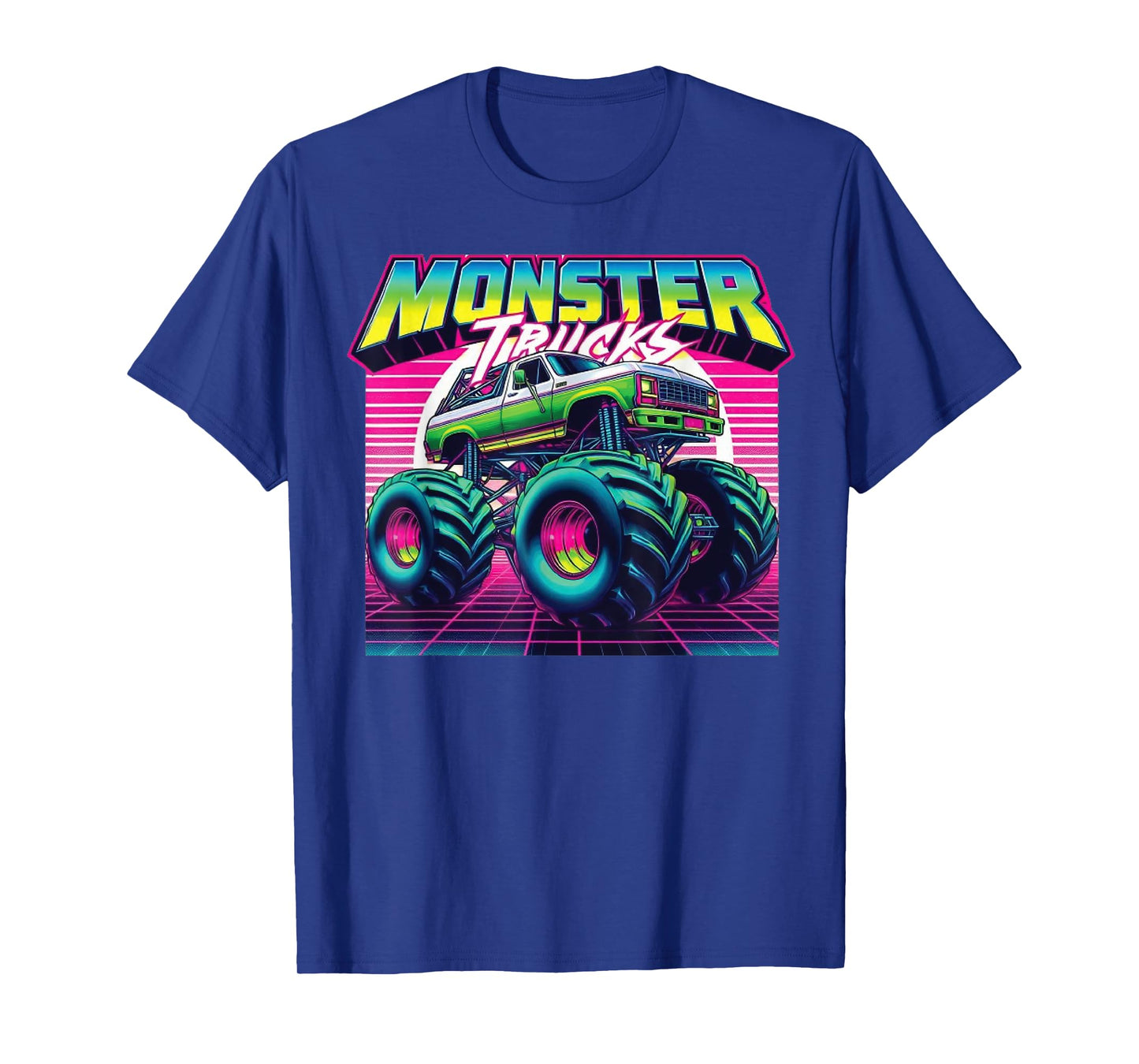 Monster Truck Birthday Party Retro Monster Trucks T-Shirt