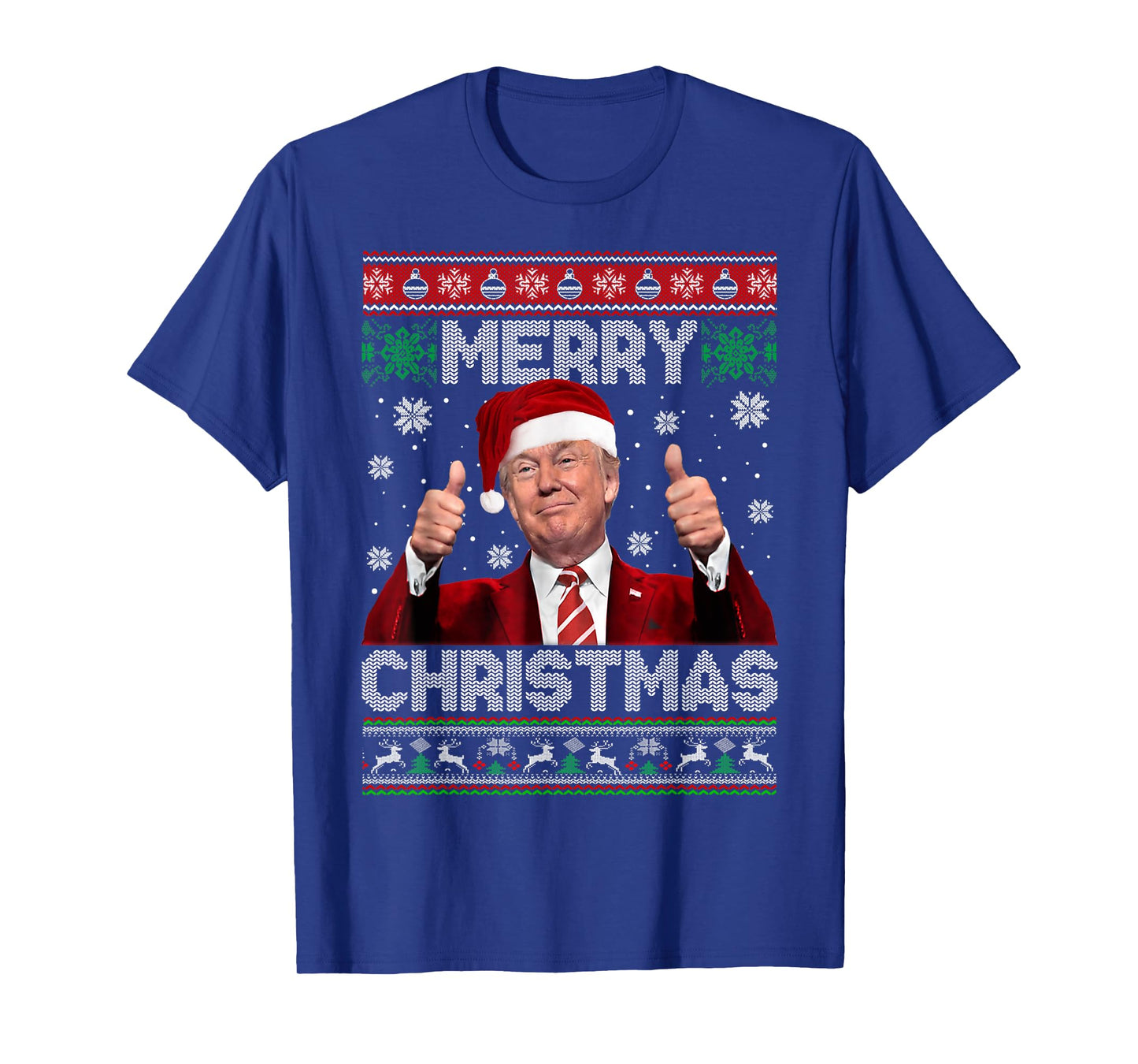 Merry Christmas Donald Trump Santa Family Xmas Ugly Sweater T-Shirt