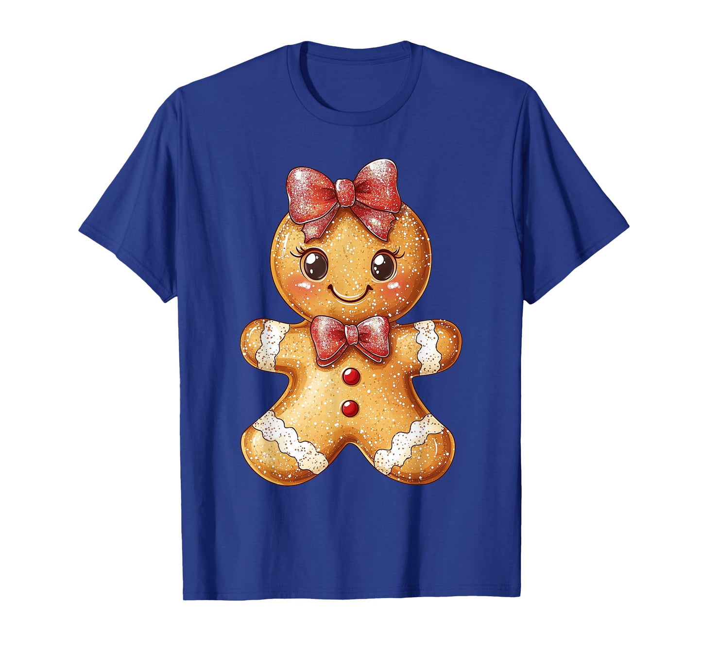Coquette Bow Christmas Girly Gingerbread Cookie Baking Kids T-Shirt