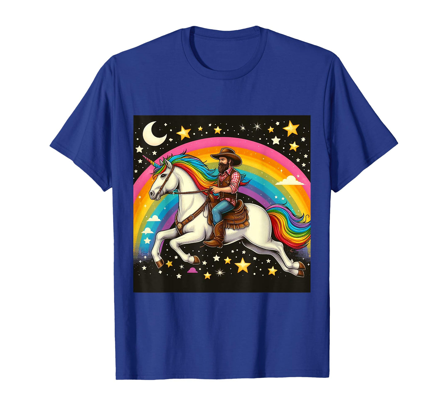 Cowboy Riding A Unicorn Boys Girls Men Women Kids Adults T-Shirt