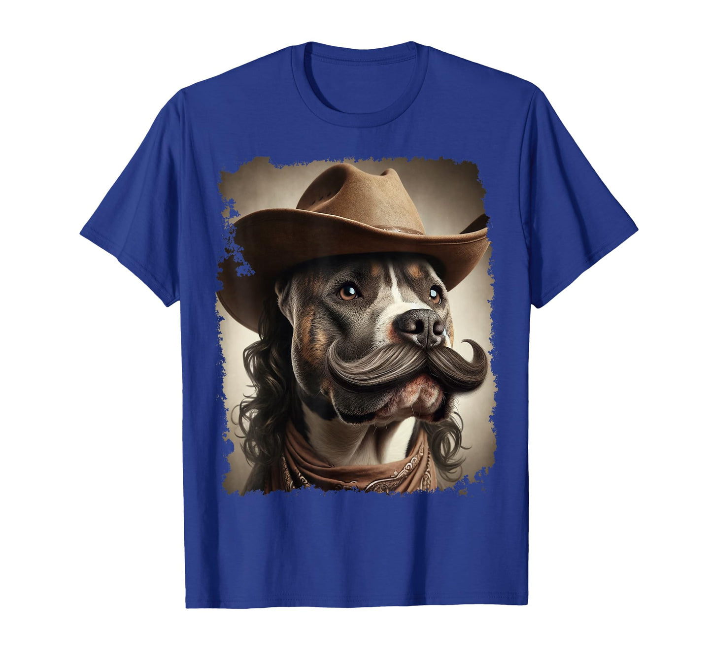 Cowboy Pitbull Funny Dog Meme T-Shirt