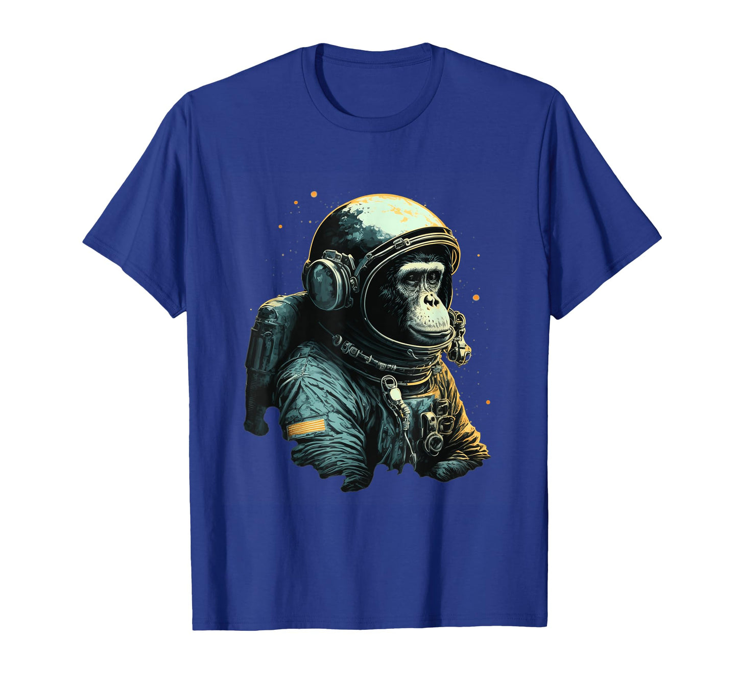 Chimpanzee Space Astronaut Travel Monkey Vintage Design T-Shirt