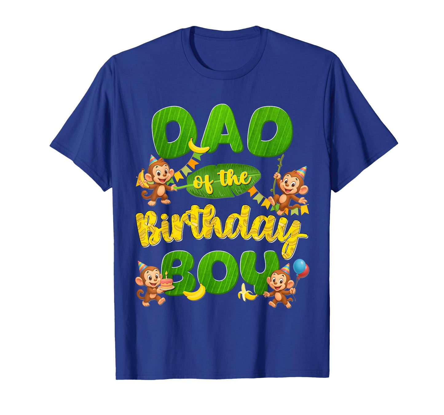 Dad Of The Birthday Boy Monkey Family Matching Party T-Shirt
