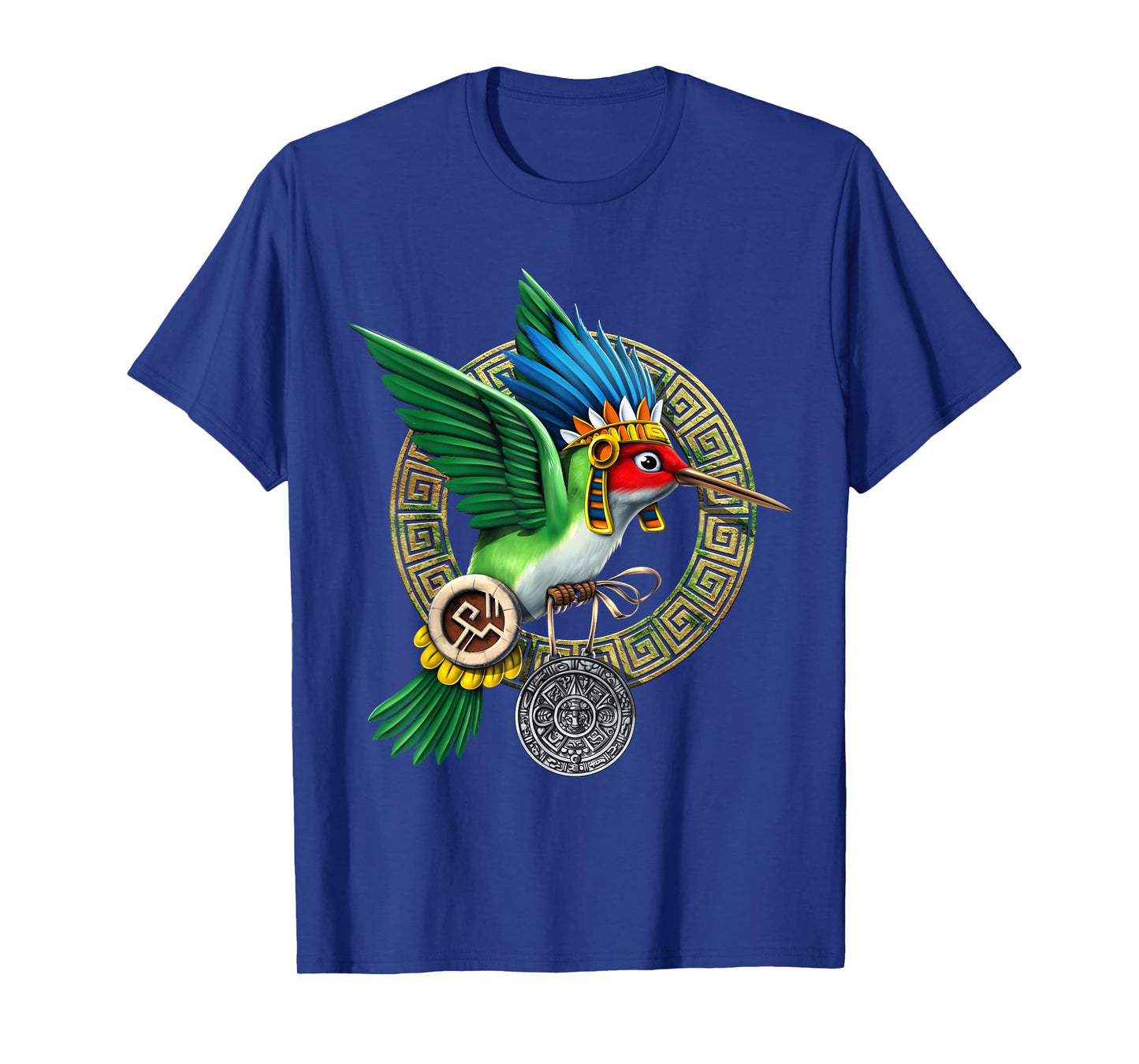 Aztec God Huitzilopochtli Hummingbird Mayan Colibri Bird T-Shirt