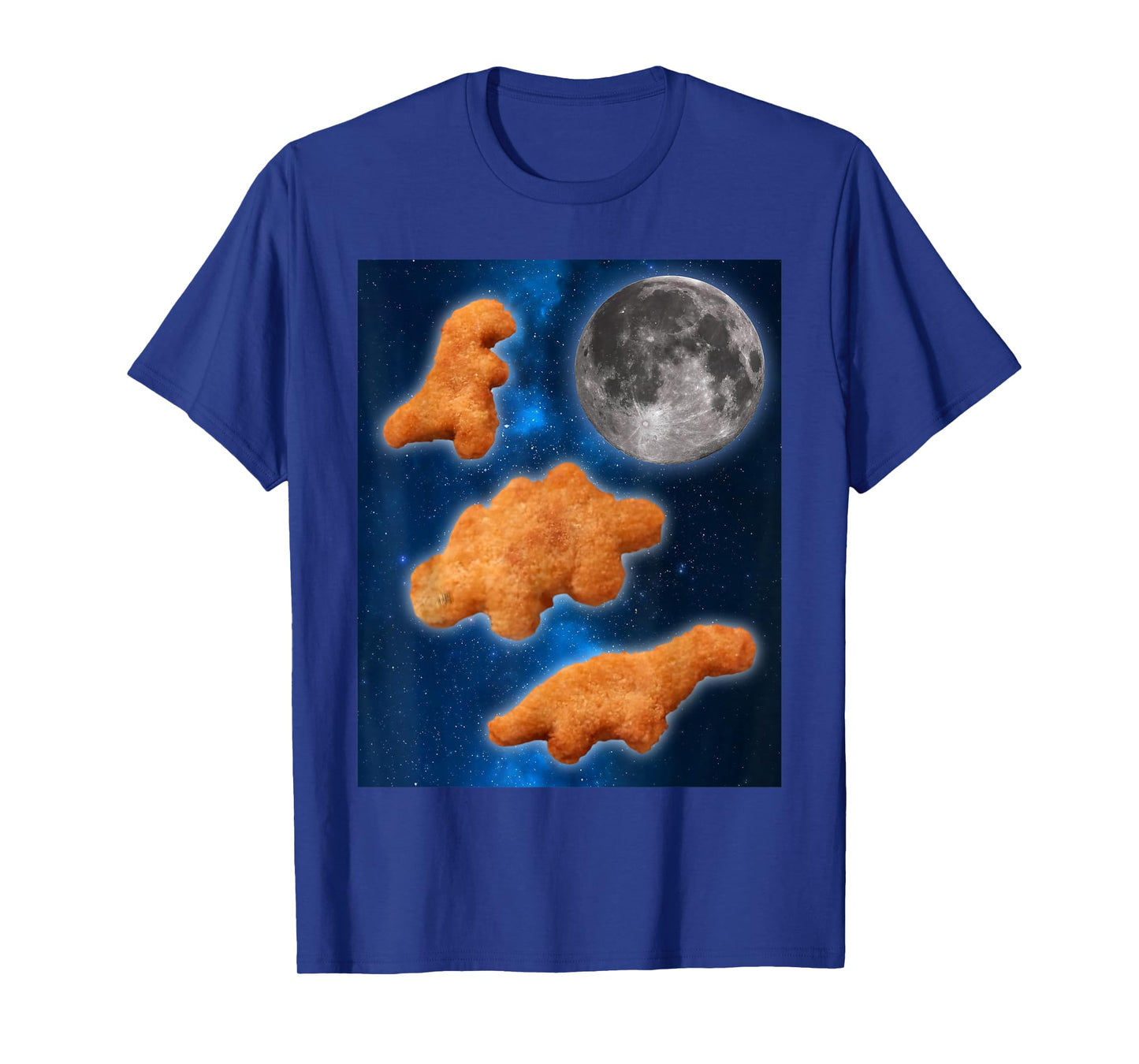 Three Chicken Nuggets Howl at Moon Funny Parody Dino Nugget T-Shirt